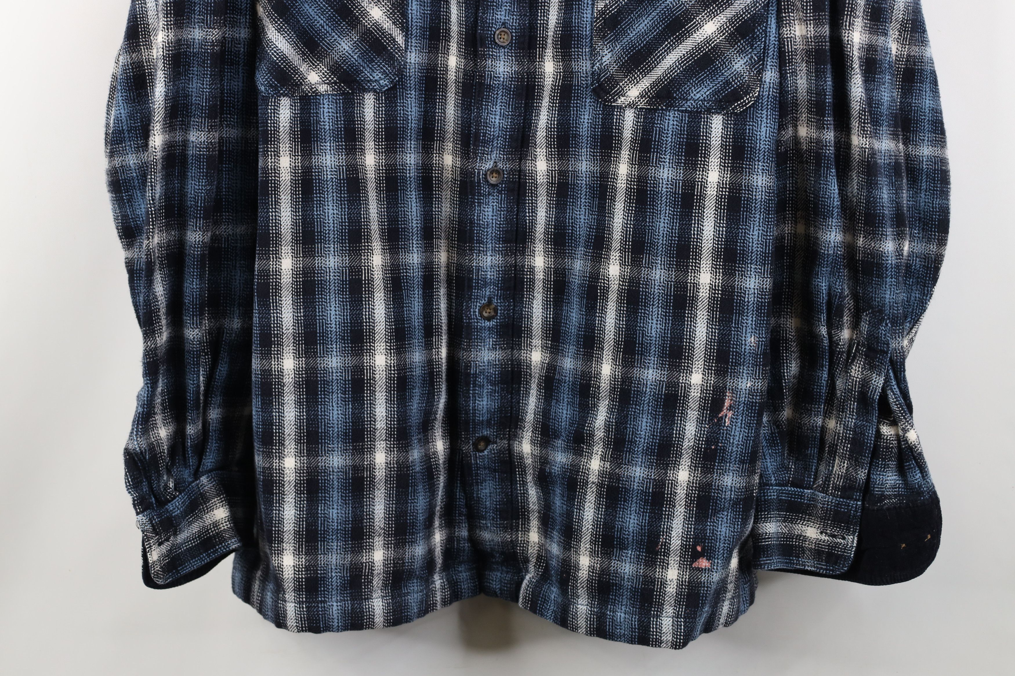 Vintage Vintage 90s Streetwear Heavyweight Button Shirt Plaid Size US XL / EU 56 / 4 - 3 Thumbnail
