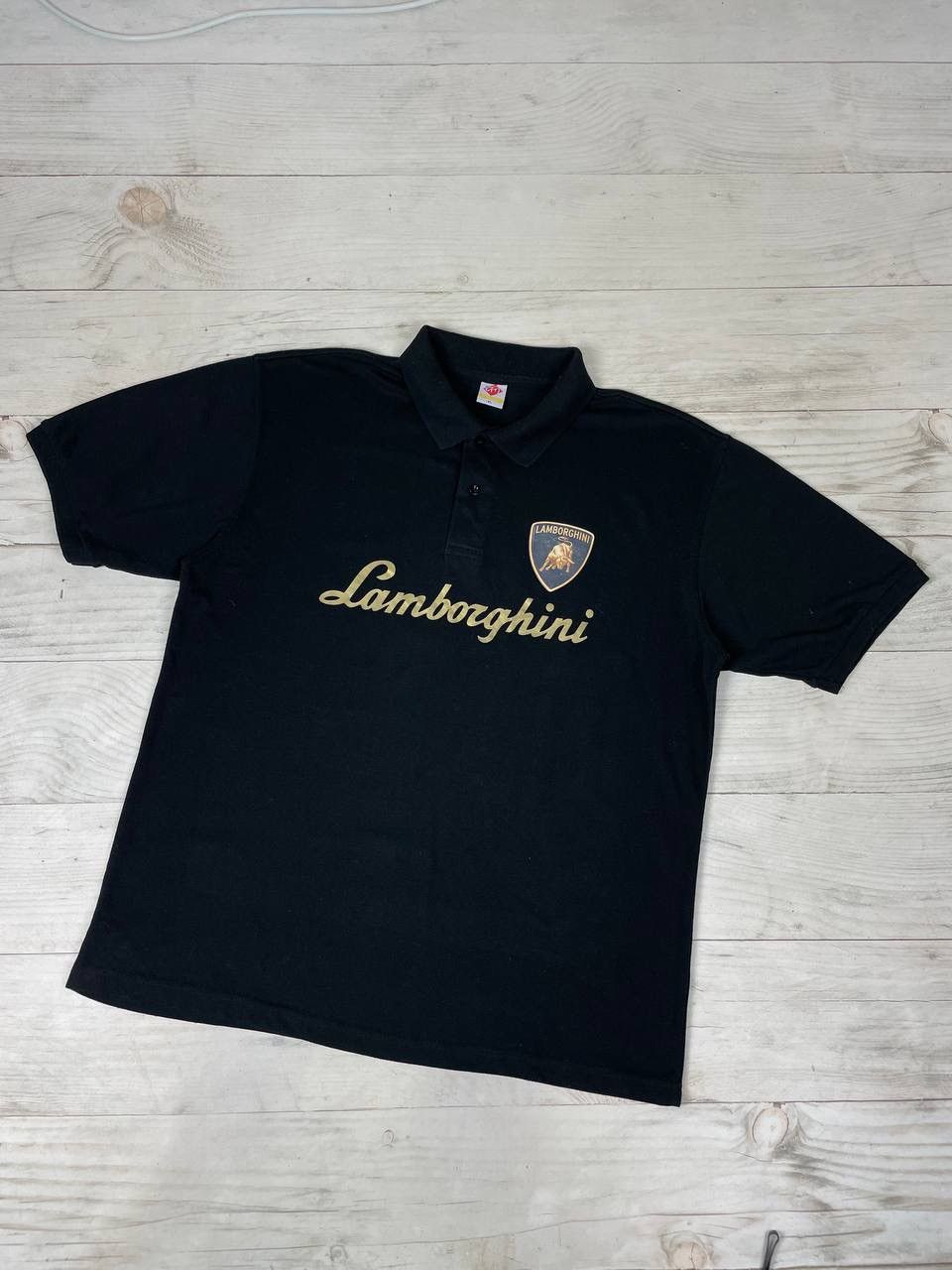 Lamborghini Vintage Lamborghini Big Logo Racing F1 Polo Shirt Size US XL / EU 56 / 4 - 1 Thumbnail