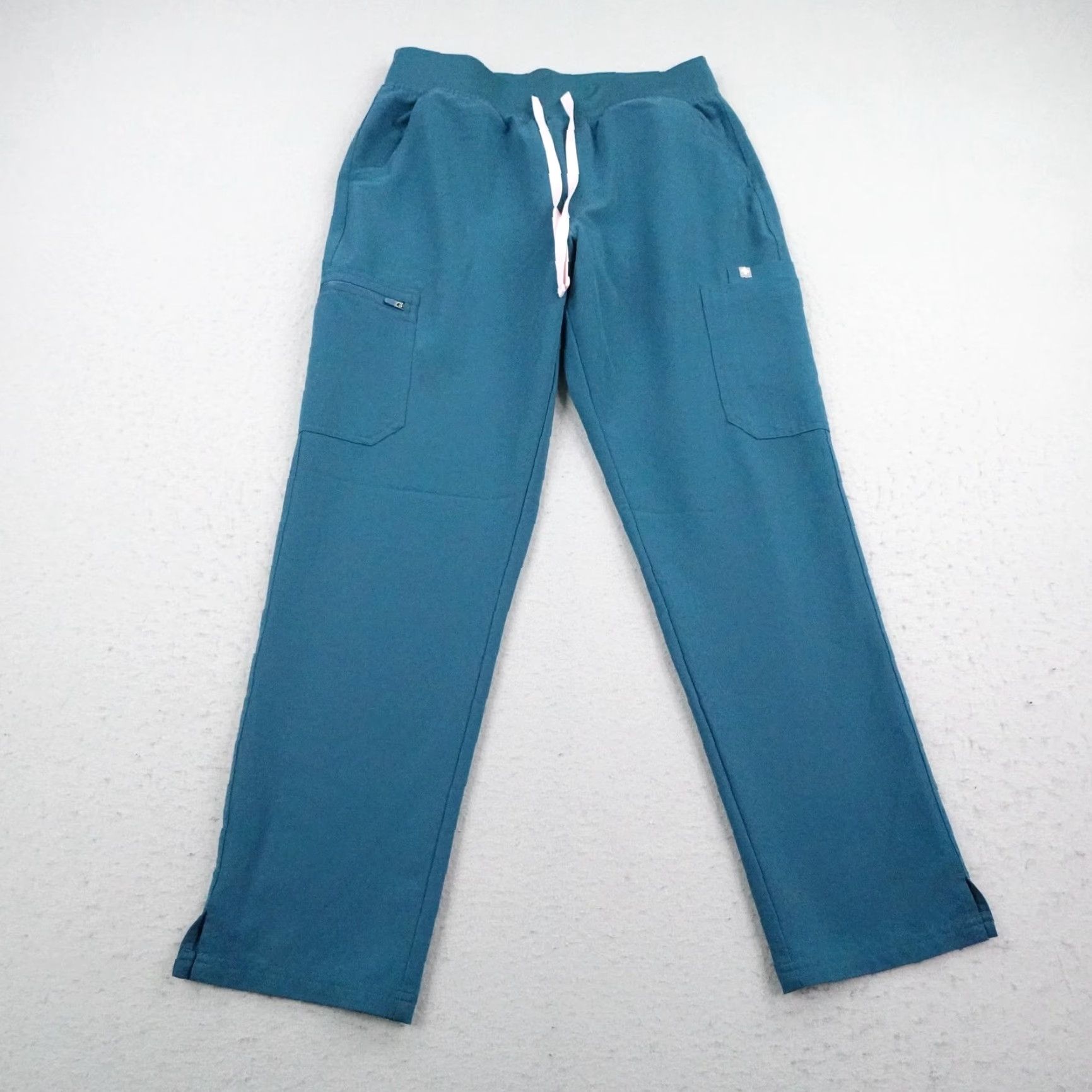 Vintage FIGS Pants Womens Large Blue Teal Yola Cargo Scrub Bottoms Nurse Medical 4911 Size 36" / US 14 / IT 50 - 2 Thumbnail