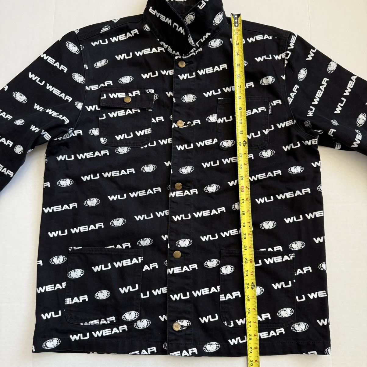 Wu-Tang Clan 🔴Wu-Wear Denim Jacket Size XL Wu-Tang Black Rare Rza Gza Size US XL / EU 56 / 4 - 4 Thumbnail
