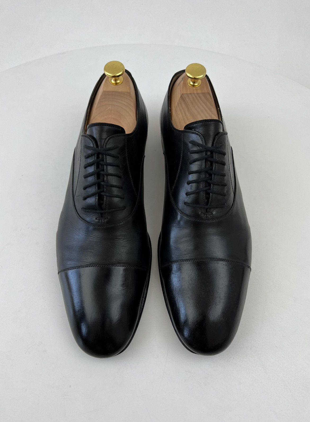 Gucci GUCCI Logo Lace Up Oxfords Leather Shoes Size US 11 / EU 44 - 3 Thumbnail