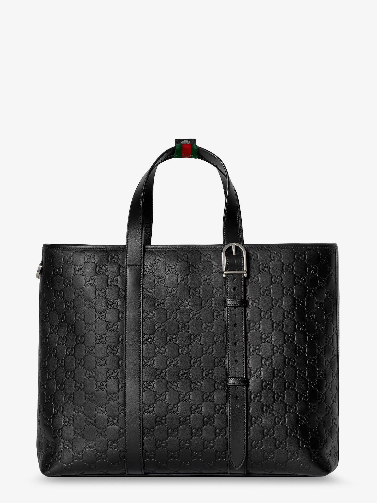 Gucci Gg Emblem Leather Shopping Bag With Embossed Gg Motif Size ONE SIZE - 1 Thumbnail