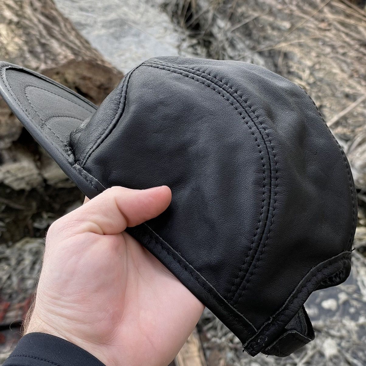 Vintage Vintage Five Panel Cap Leather Aussie Bush Y2K 90s USA Size ONE SIZE - 5 Thumbnail