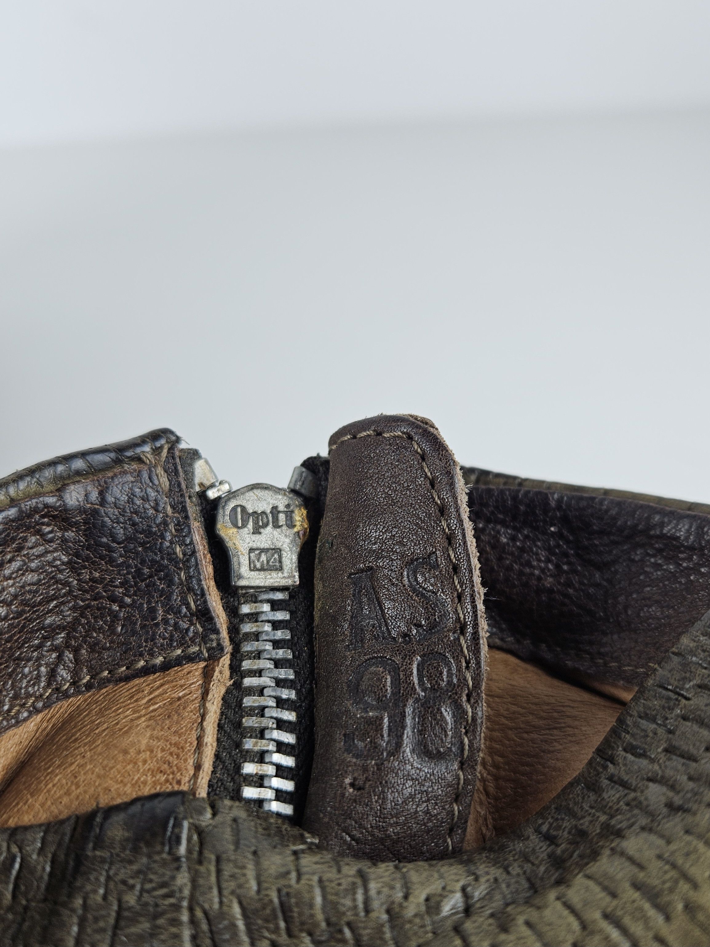 A.S.98 Archive AS98 olive leather bondage side zip ankle boots Size US 10 / IT 40 - 15 Thumbnail