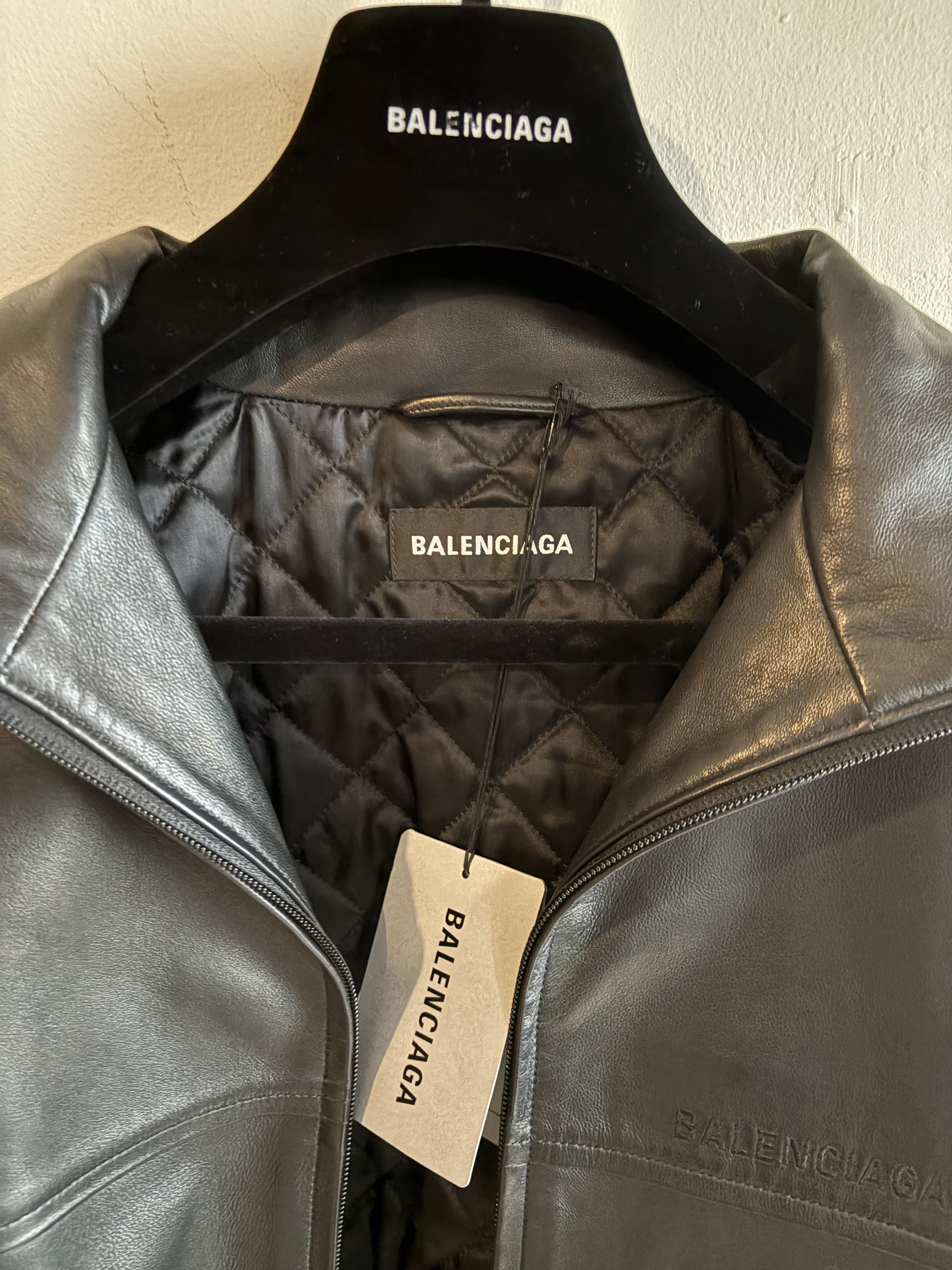Balenciaga Balenciaga Lamb Leather Track Top Jacket Size US S / EU 44-46 / 1 - 12 Thumbnail