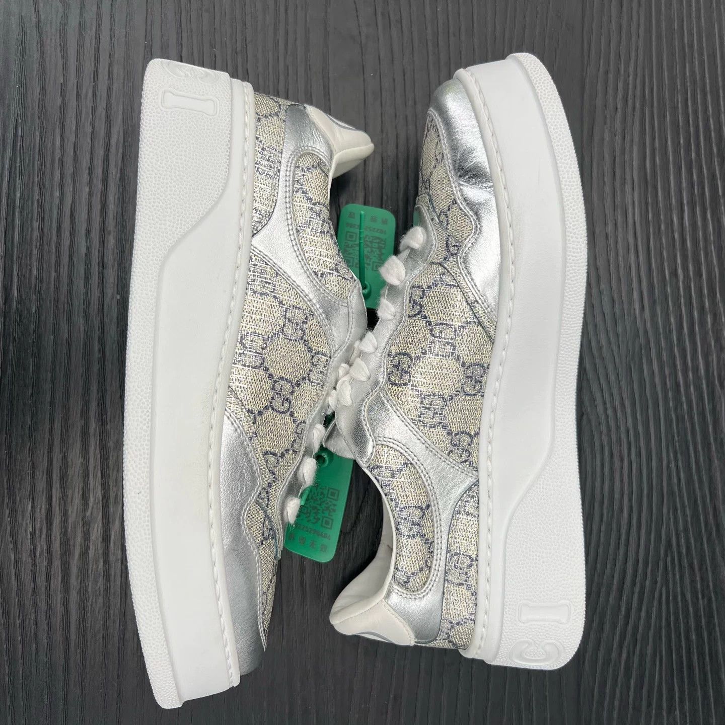Gucci Gucci Rhyton Silver/White Sneakers Size US 6.5 / EU 39-40 - 7 Thumbnail