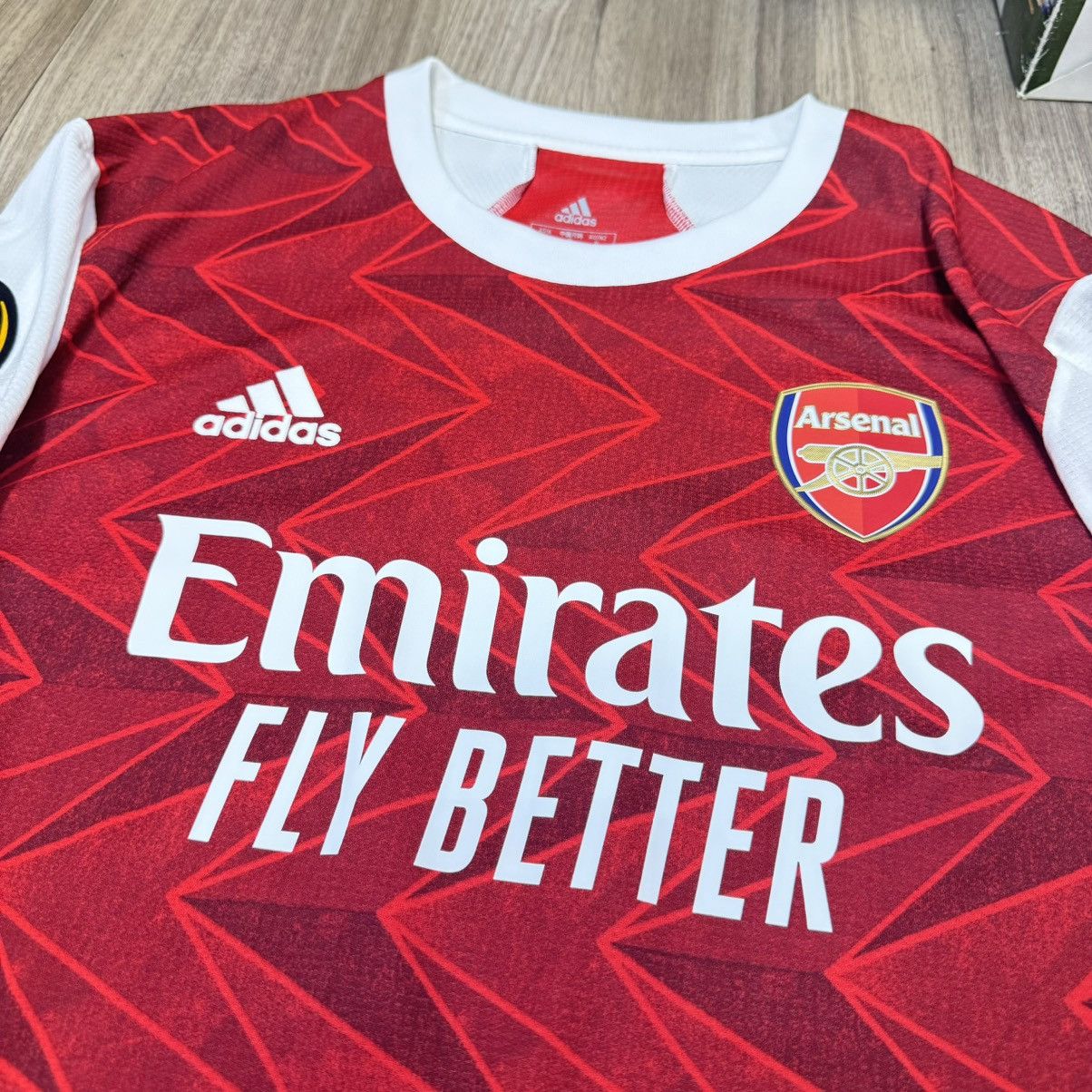 Adidas Arsenal 20/21 player issue home shirt #14 Aubameyang Size US XL / EU 56 / 4 - 3 Thumbnail