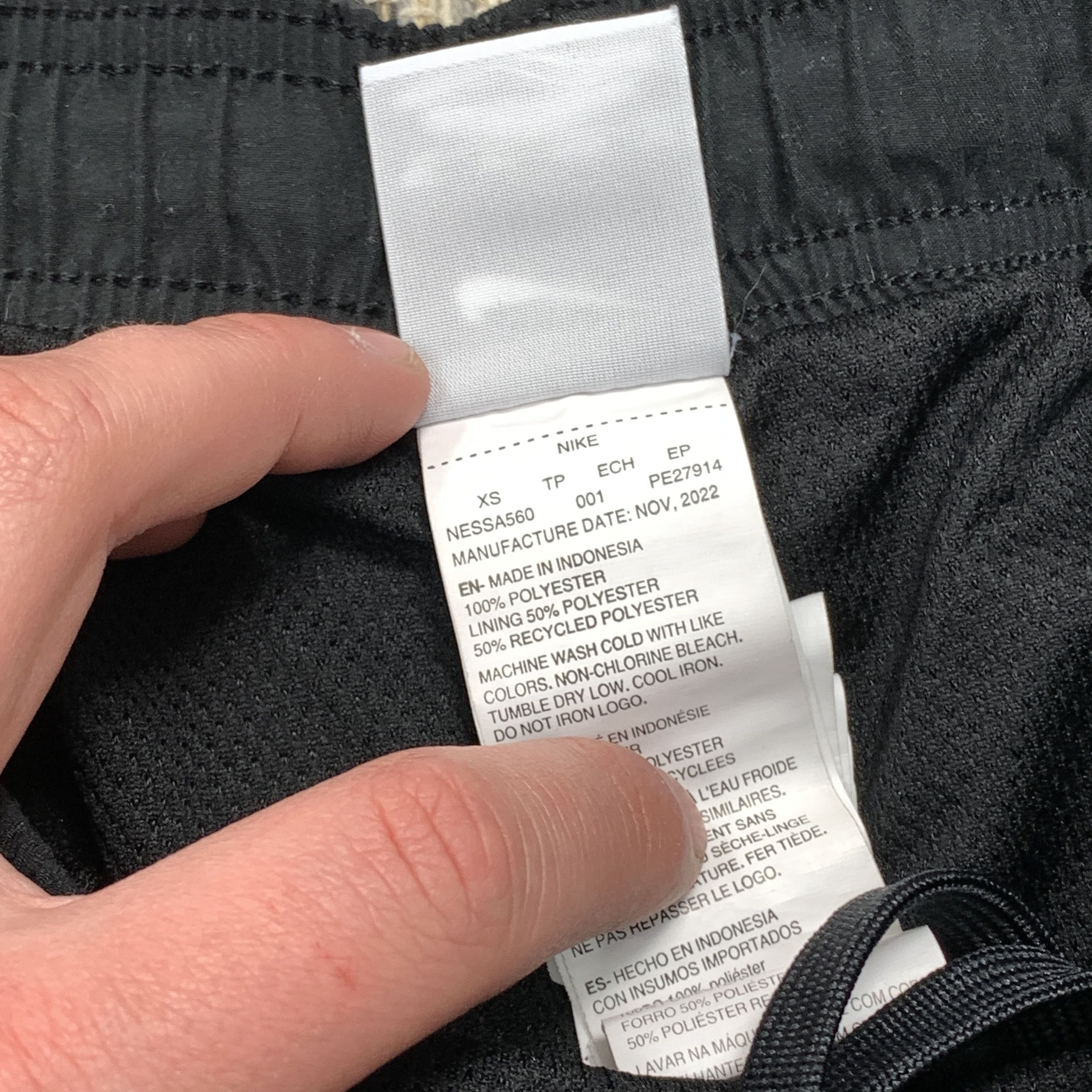 Nike Nike Swoosh Black Nylon Shorts XS Size US 28 / EU 44 - 6 Thumbnail