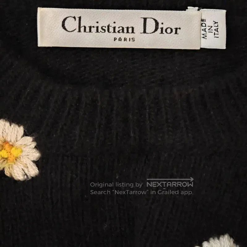 Dior Dior Black Wool Spring Dress with Floral Design . Size M / US 6-8 / IT 42-44 - 8 Thumbnail