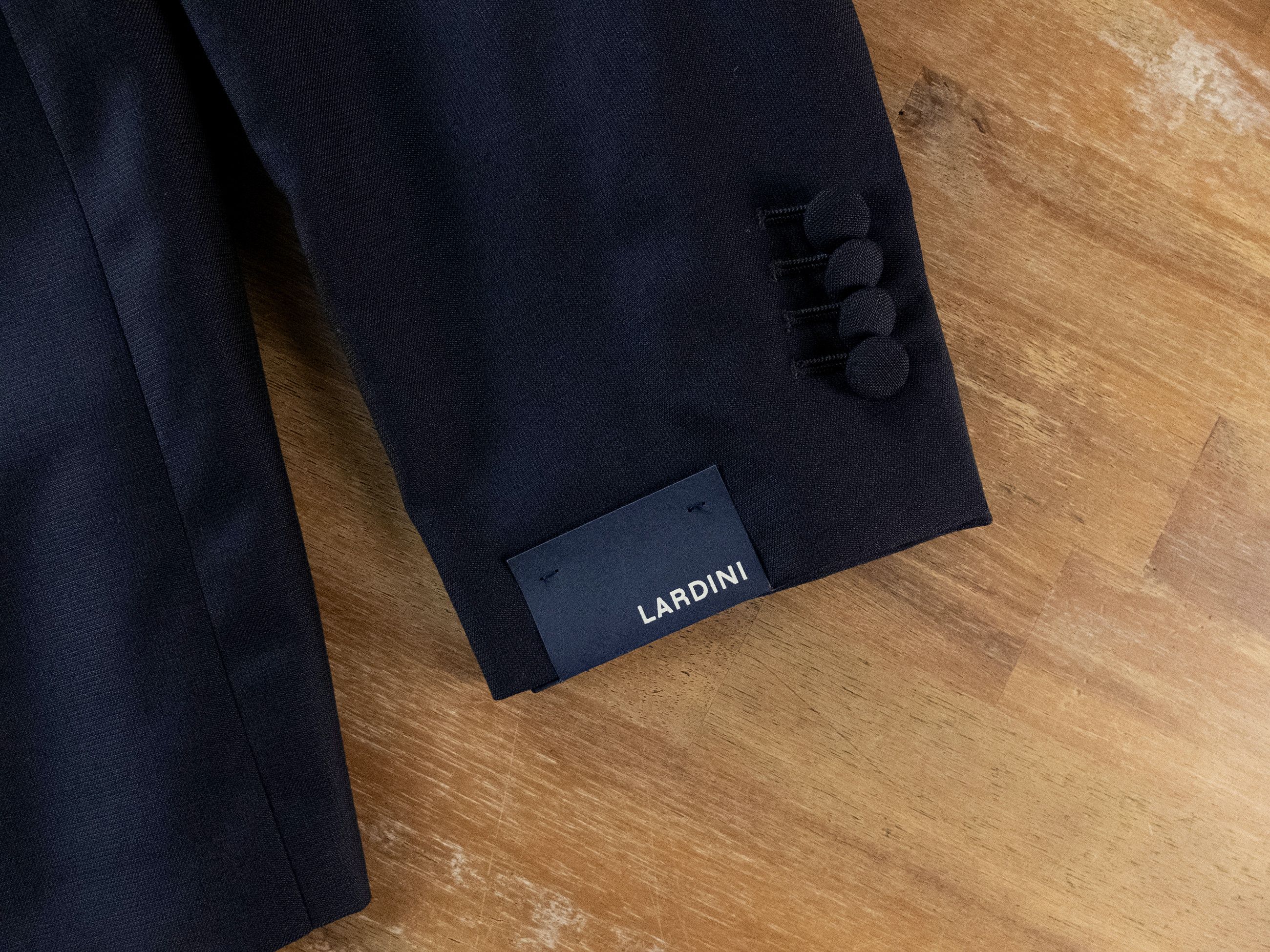 Lardini LARDINI navy blue wool silk 3 piece tuxedo suit Size 42R Size 42R - 6 Thumbnail