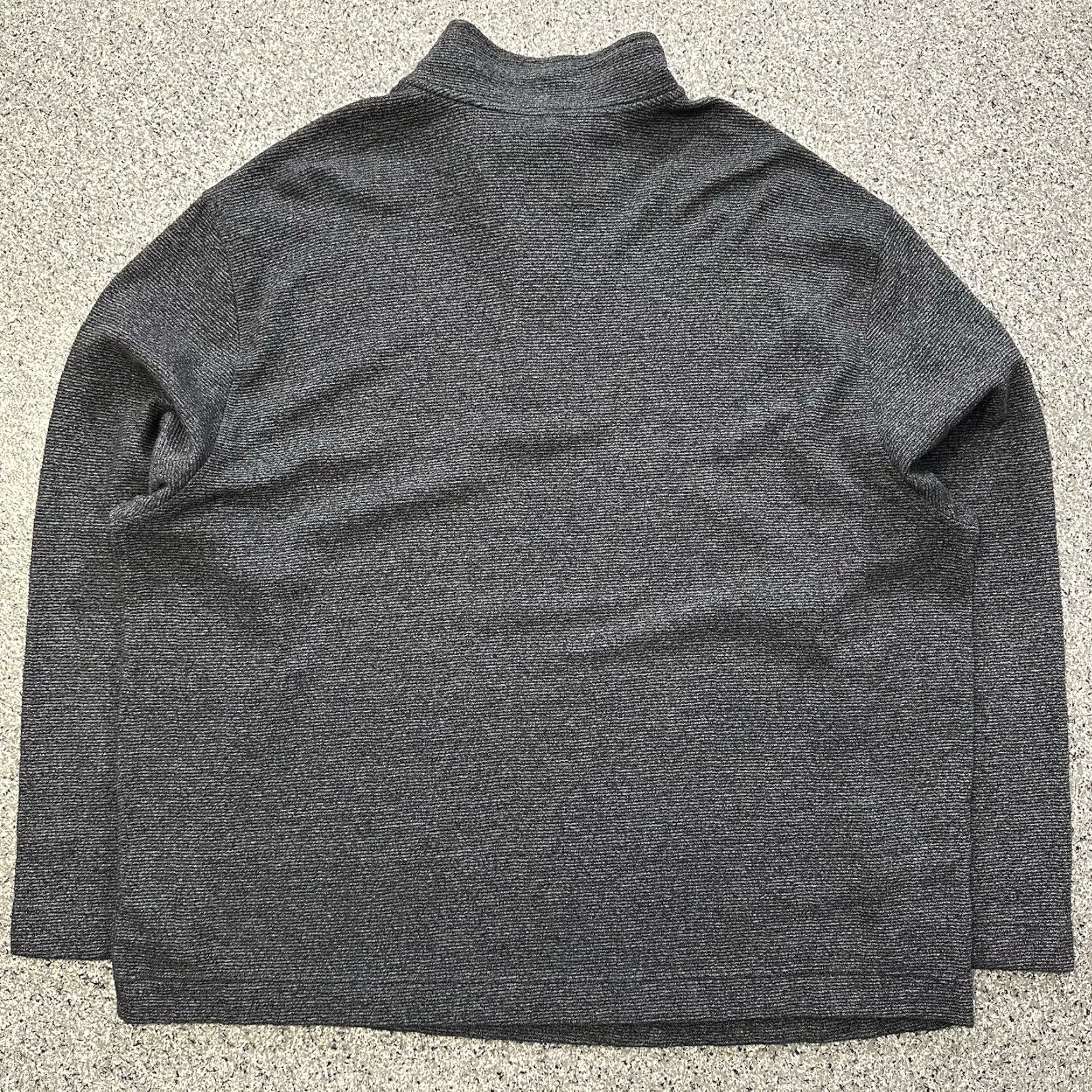 Van Heusen Van Heusen Mens XXL Grey Mock Neck Pullover Sweater - Classic Fit, Zipper Accent, Long Sleeve, 2XL, Solid Cotton Big & Tall Size US XXL / EU 58 / 5 - 6 Thumbnail