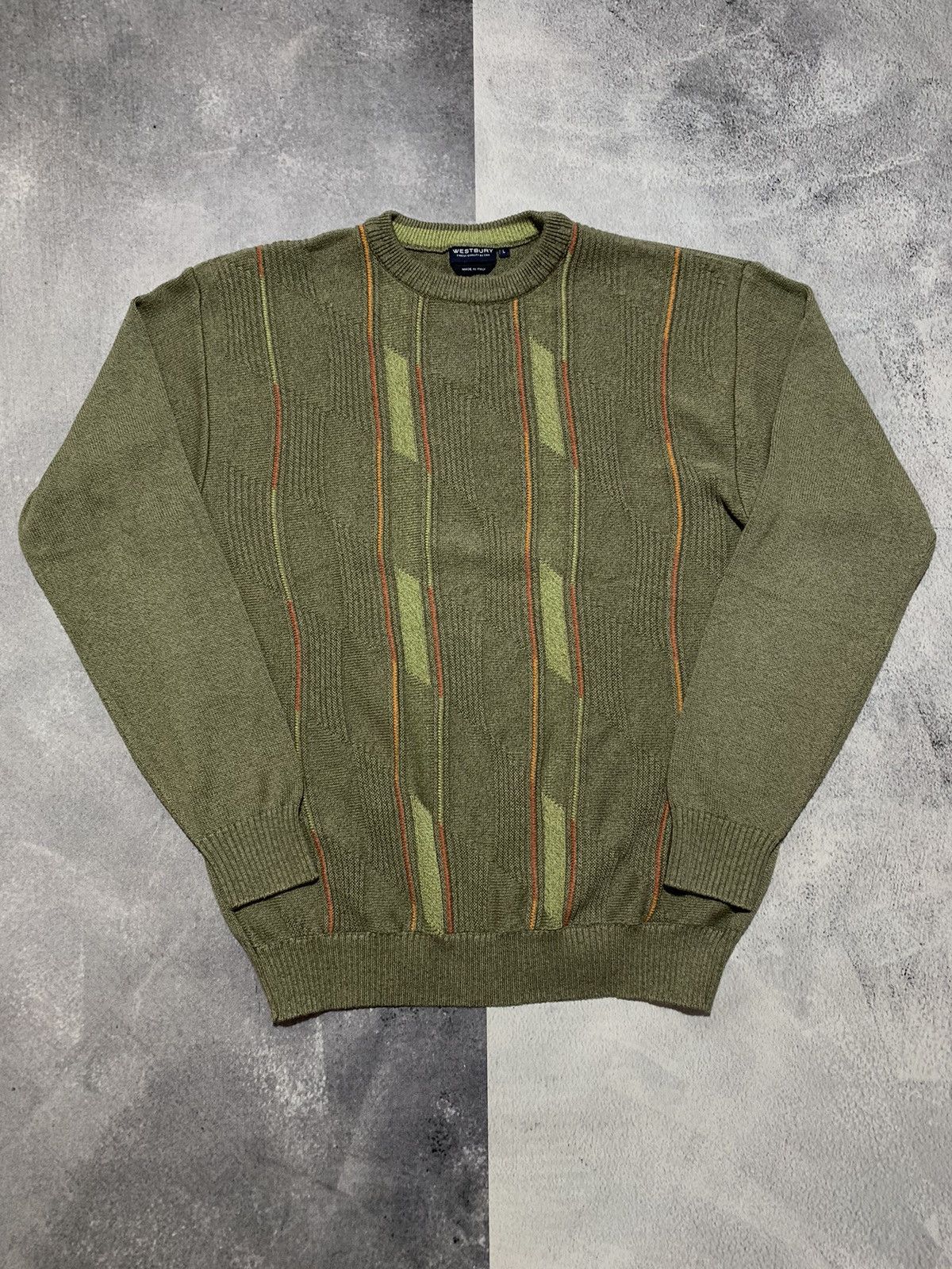Vintage Vintage 90s Stripped knitwear sweater streetwear size L Size US L / EU 52-54 / 3 - 1 Thumbnail