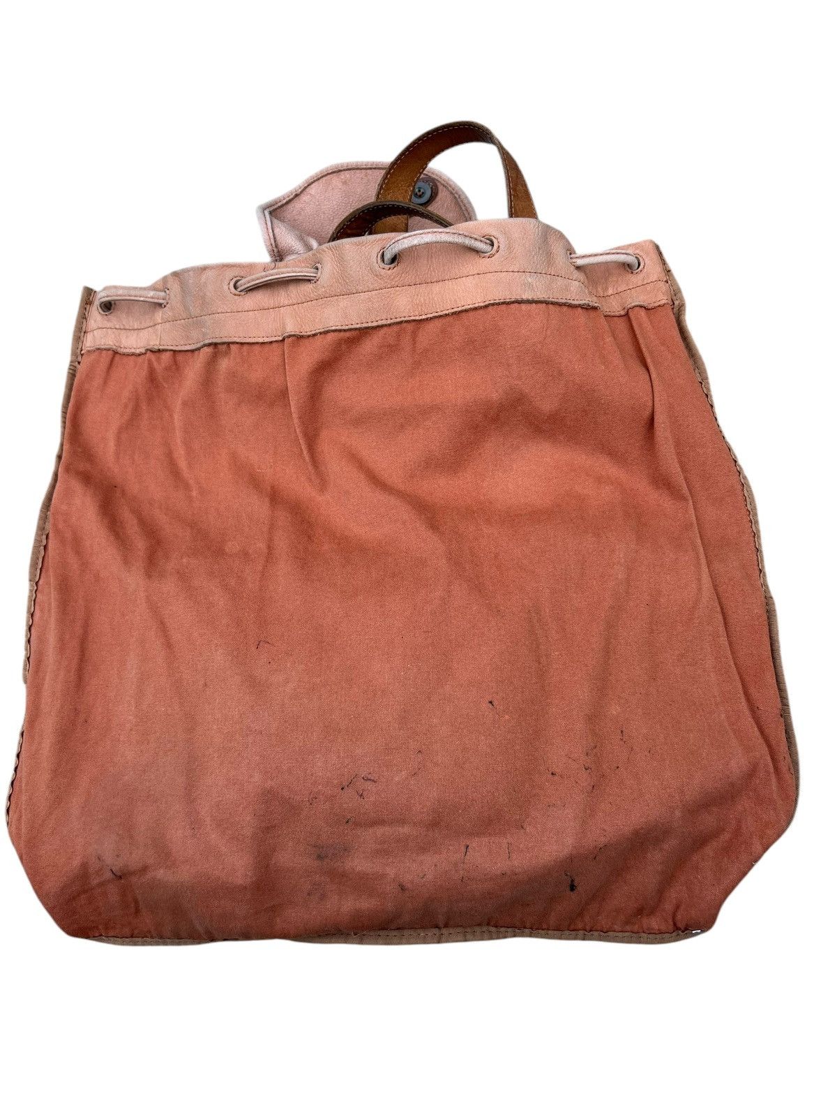 Leather Vintage COCARDE Japan Faded Patina Leather Backpack Bag Size ONE SIZE - 24 Thumbnail