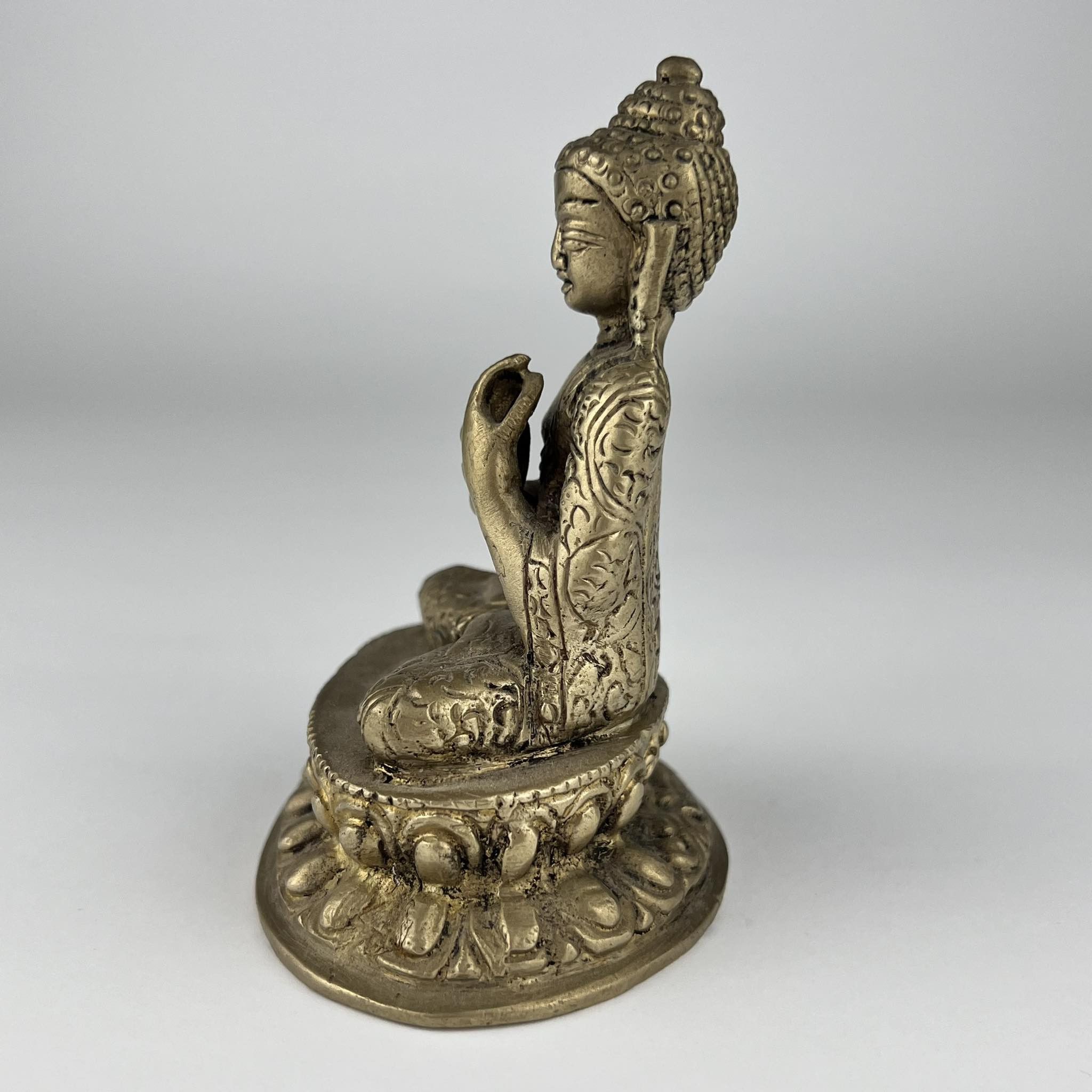 Vintage Antique Bronze Buddha Ganesh Figure Statue Tibet Lotus Size ONE SIZE - 2 Thumbnail