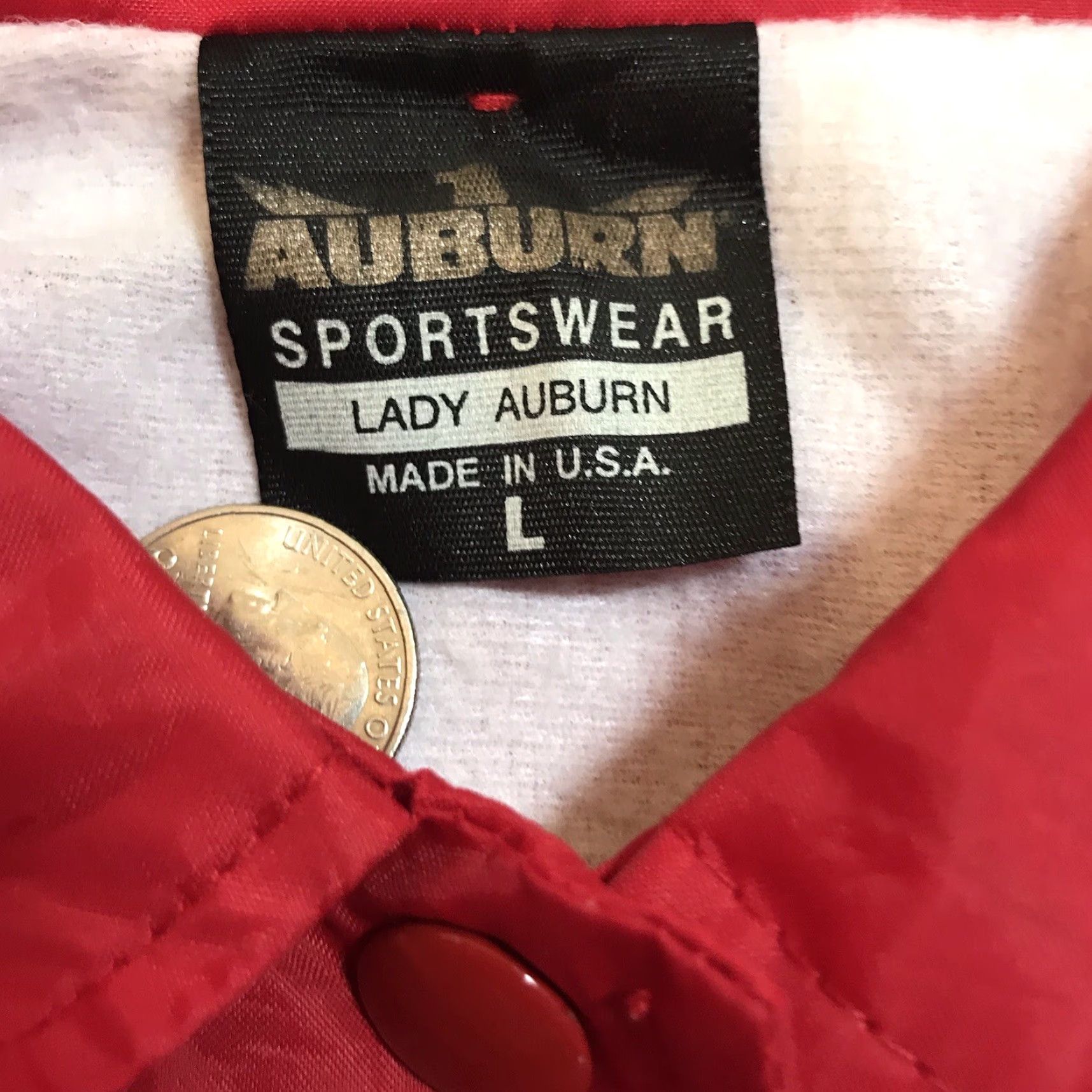 Vintage VINTAGE Auburn Sportswear Womens Snap Front Windbreaker Coaches Jacket Blank L Size L / US 10 / IT 46 - 2 Thumbnail