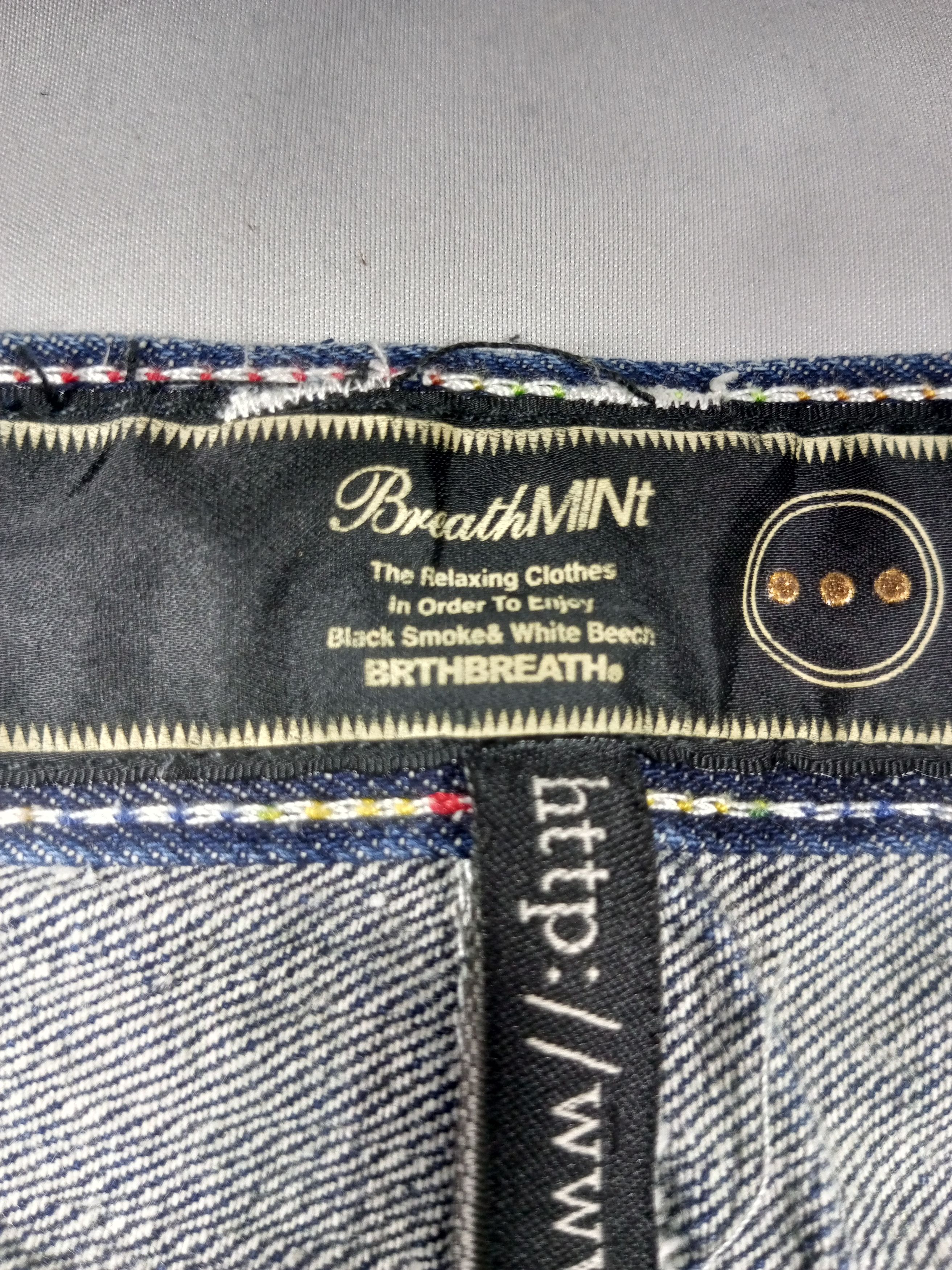 Japanese Brand BreathMINT Double Waist Japan Raw Denim Y2K Size US 32 / EU 48 - 17 Thumbnail