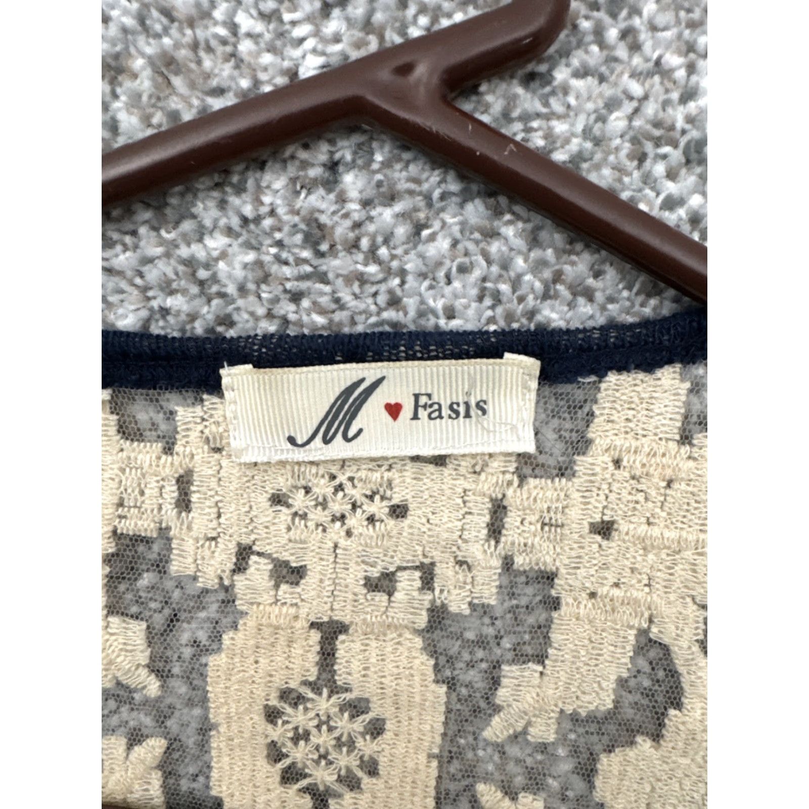 Vintage M Fasis Boho Cardigan Sweater Womens Size M Lace Back Open Front Lightweight Sheer Casual - Mens? Size M / US 6-8 / IT 42-44 - 5 Thumbnail