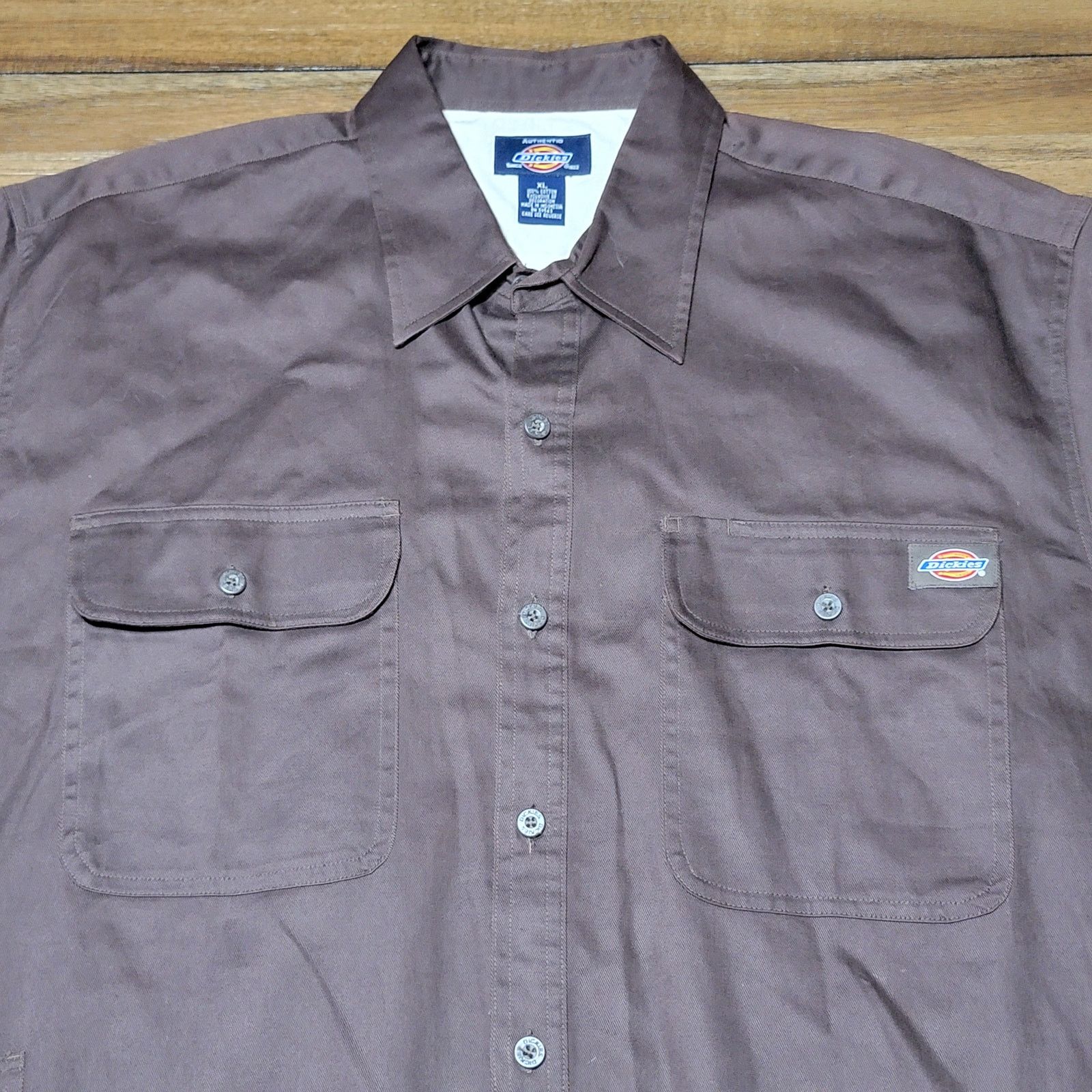 Dickies Dickies Dark Brown Full Button Shirt - Size XL Size US XL / EU 56 / 4 - 2 Thumbnail