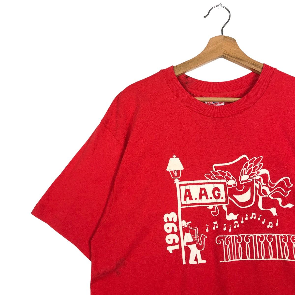 Japanese Brand 🔥1993 Vintage Hanes T-Shirt Short Sleeve Big Logo USA Made Size US L / EU 52-54 / 3 - 7 Thumbnail