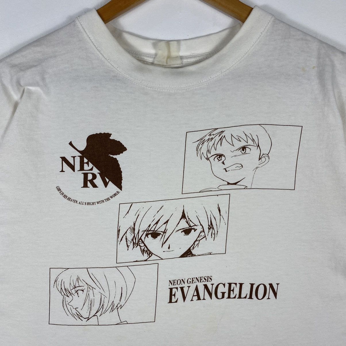 Anime Vintage 90's NEON GENESIS EVANGELION Anime Movie Tee Size US L / EU 52-54 / 3 - 3 Thumbnail