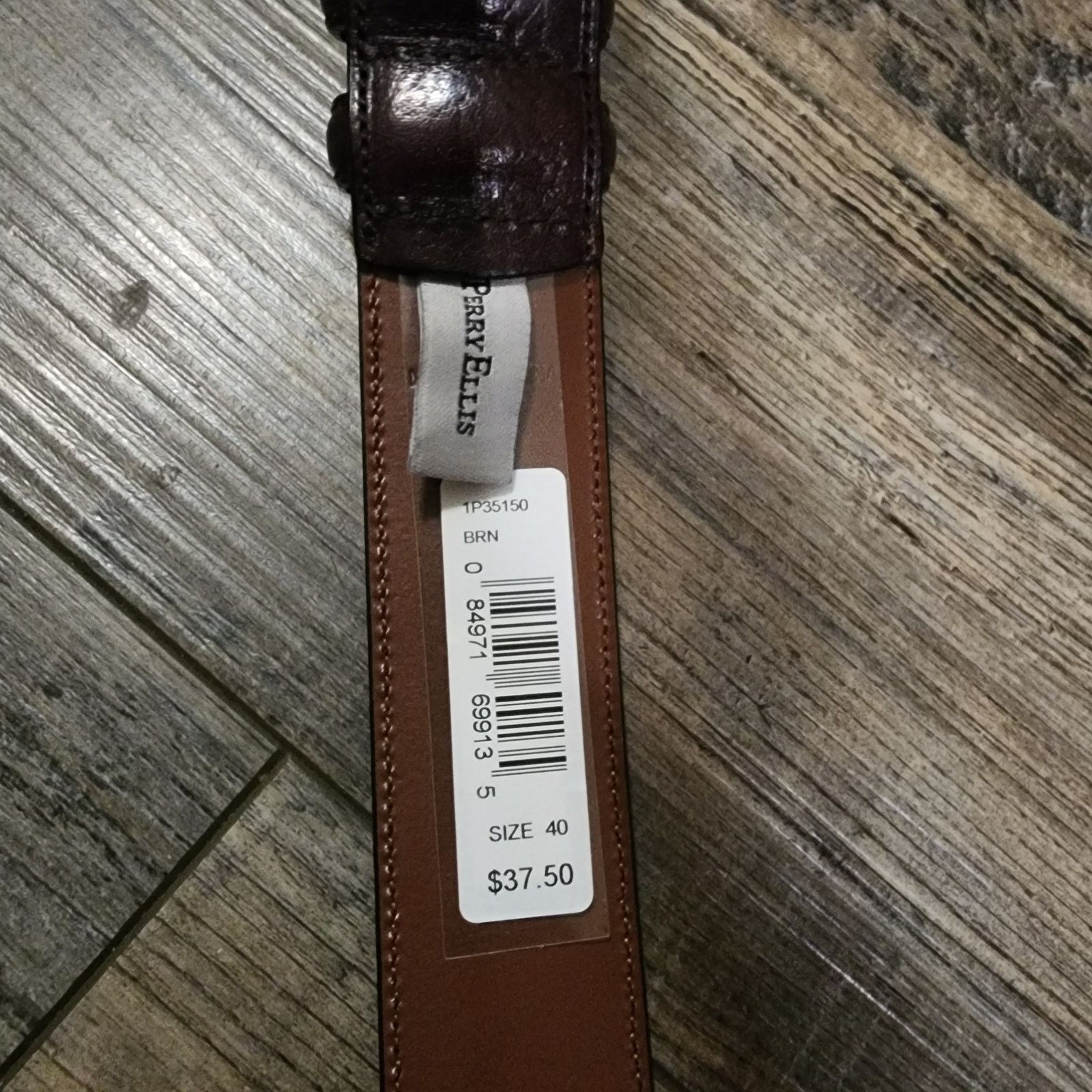 Perry Ellis New with tags Perry Ellis brown leather belt size 40 C Size 40 - 3 Thumbnail