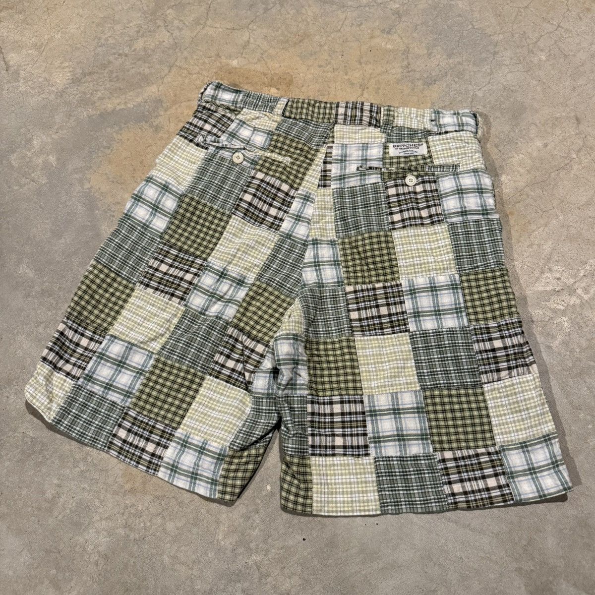 Vintage Vintage 2000s Patchwork Madras Plaid Shorts ERD Grunge Y2K Size US 32 / EU 48 - 7 Thumbnail