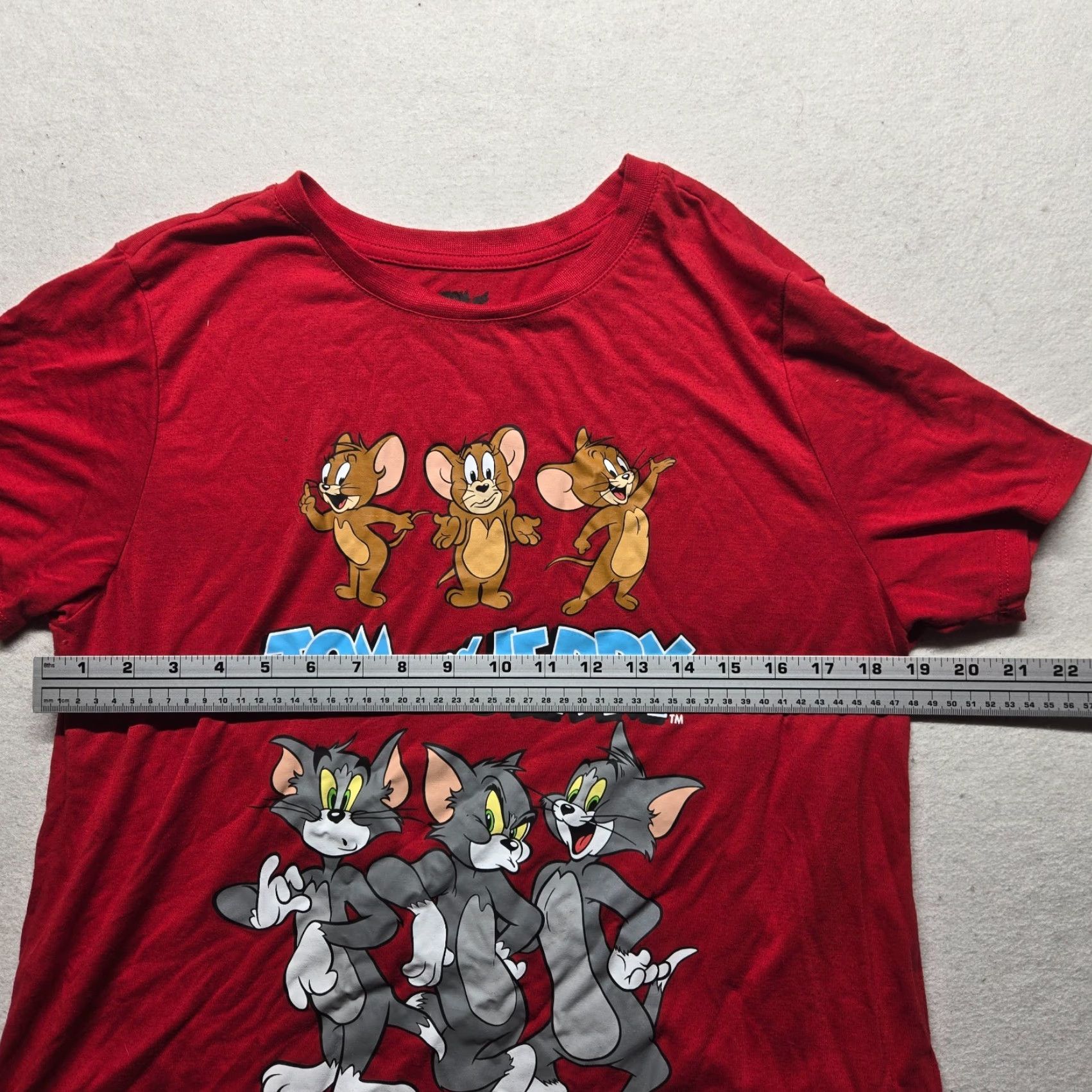 Vintage Warner Bros. Tom and Jerry Red T-Shirt Short Sleeve Adult Women's M Casual Cartoon Comics Size M / US 6-8 / IT 42-44 - 4 Thumbnail