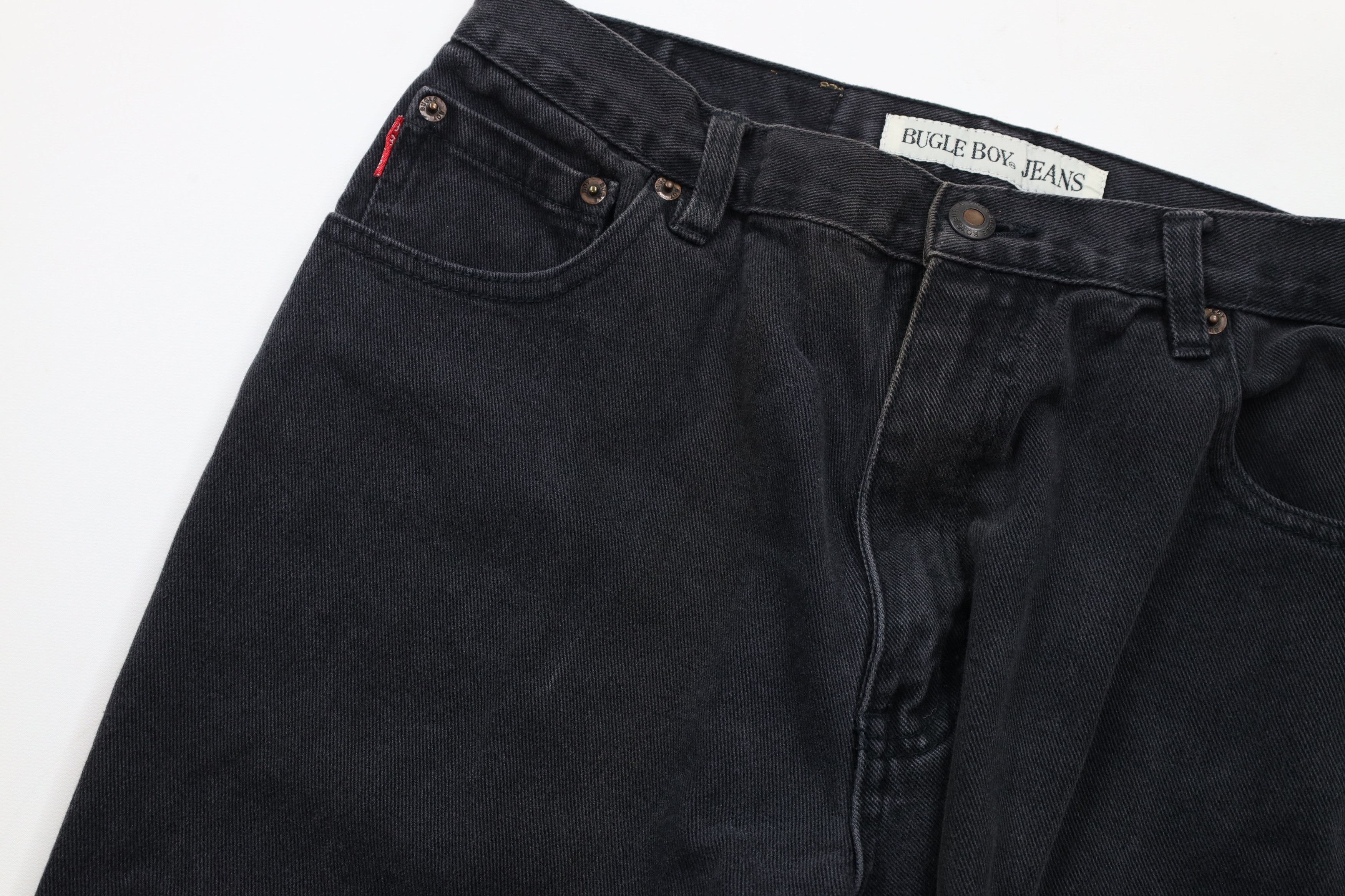 Vintage Vintage 90s Streetwear Straight Leg Denim Jeans Black Size US 30 / EU 46 - 5 Thumbnail