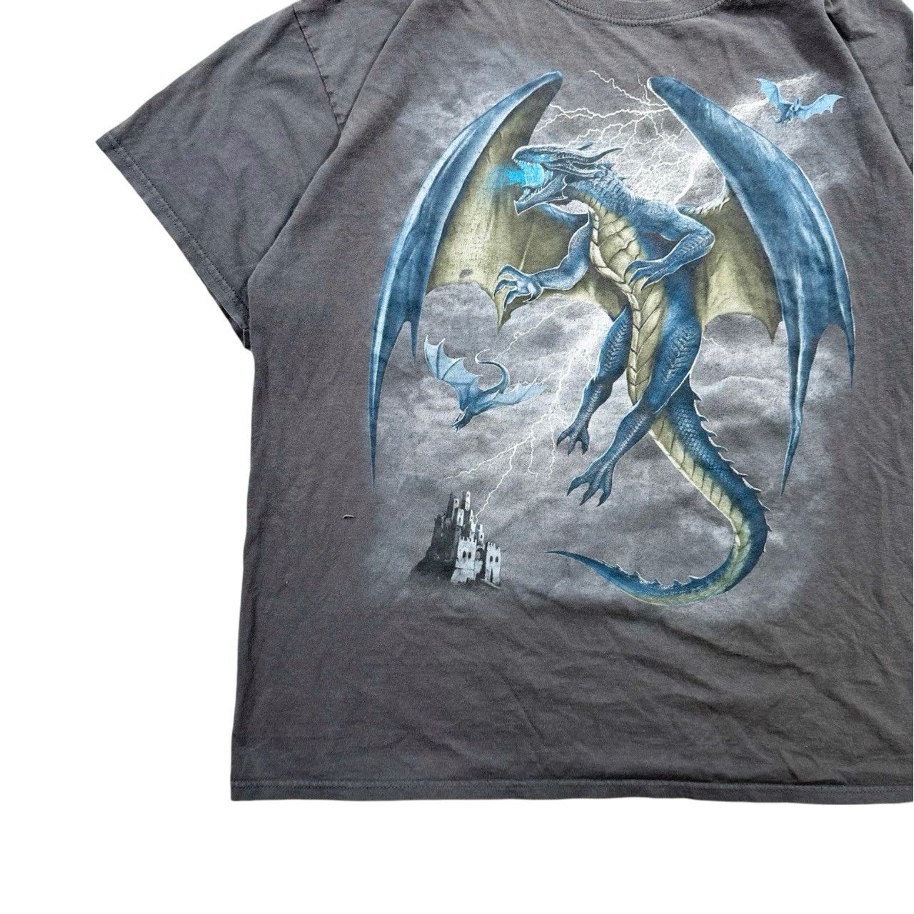 Vintage Vintage 00s Big Print Dragon Flying Graphic T Shirt Size US L / EU 52-54 / 3 - 3 Thumbnail