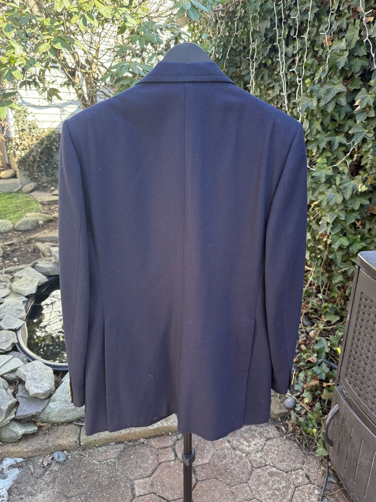 Vintage Vintage Dark Blue Wool Custom Made Miltary Blazer Button Size 42L - 6 Thumbnail