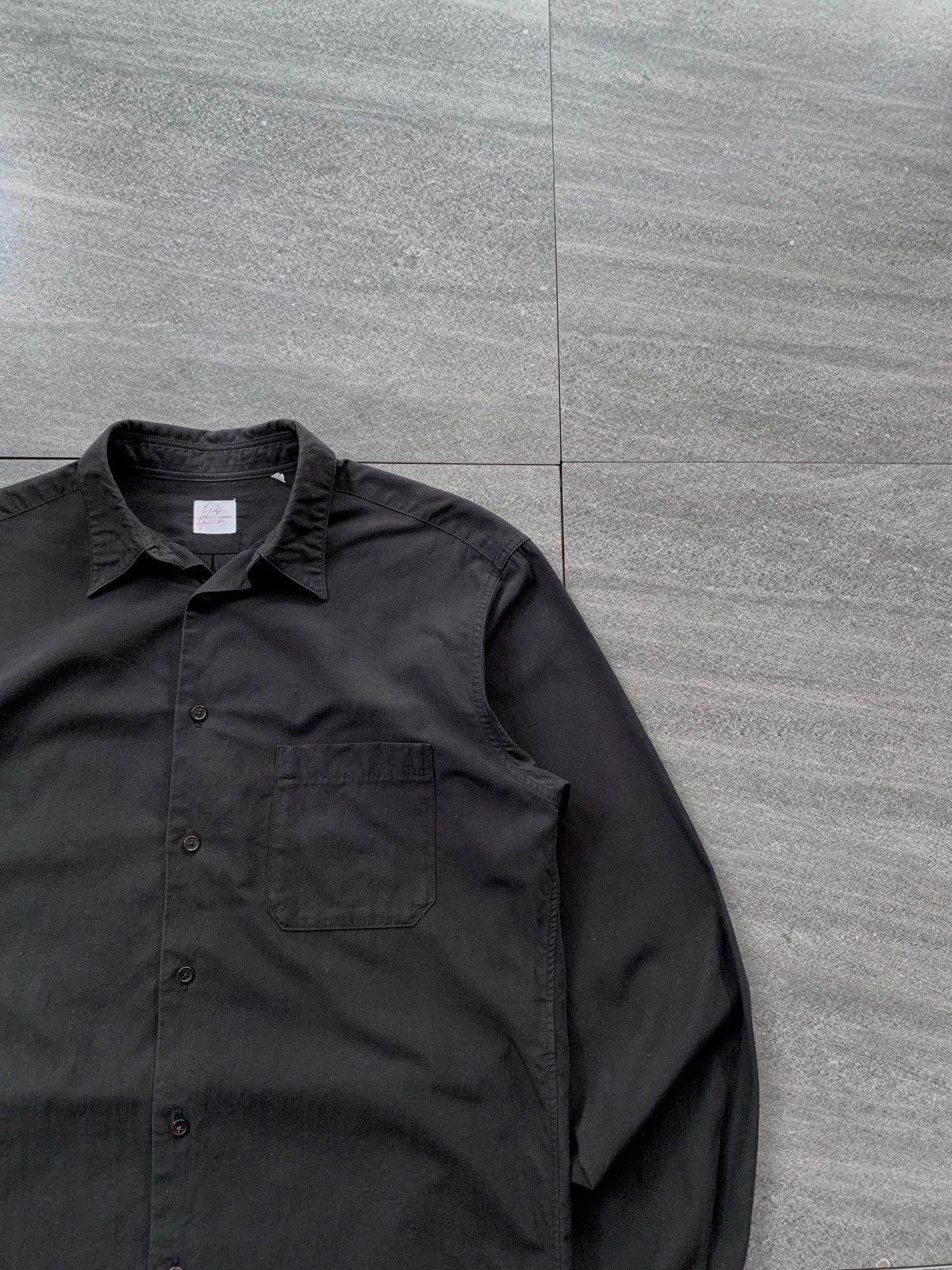 Yohji Yamamoto FREE TAX! Costume D'Homme Black Ls Shirt Size US M / EU 48-50 / 2 - 2 Thumbnail
