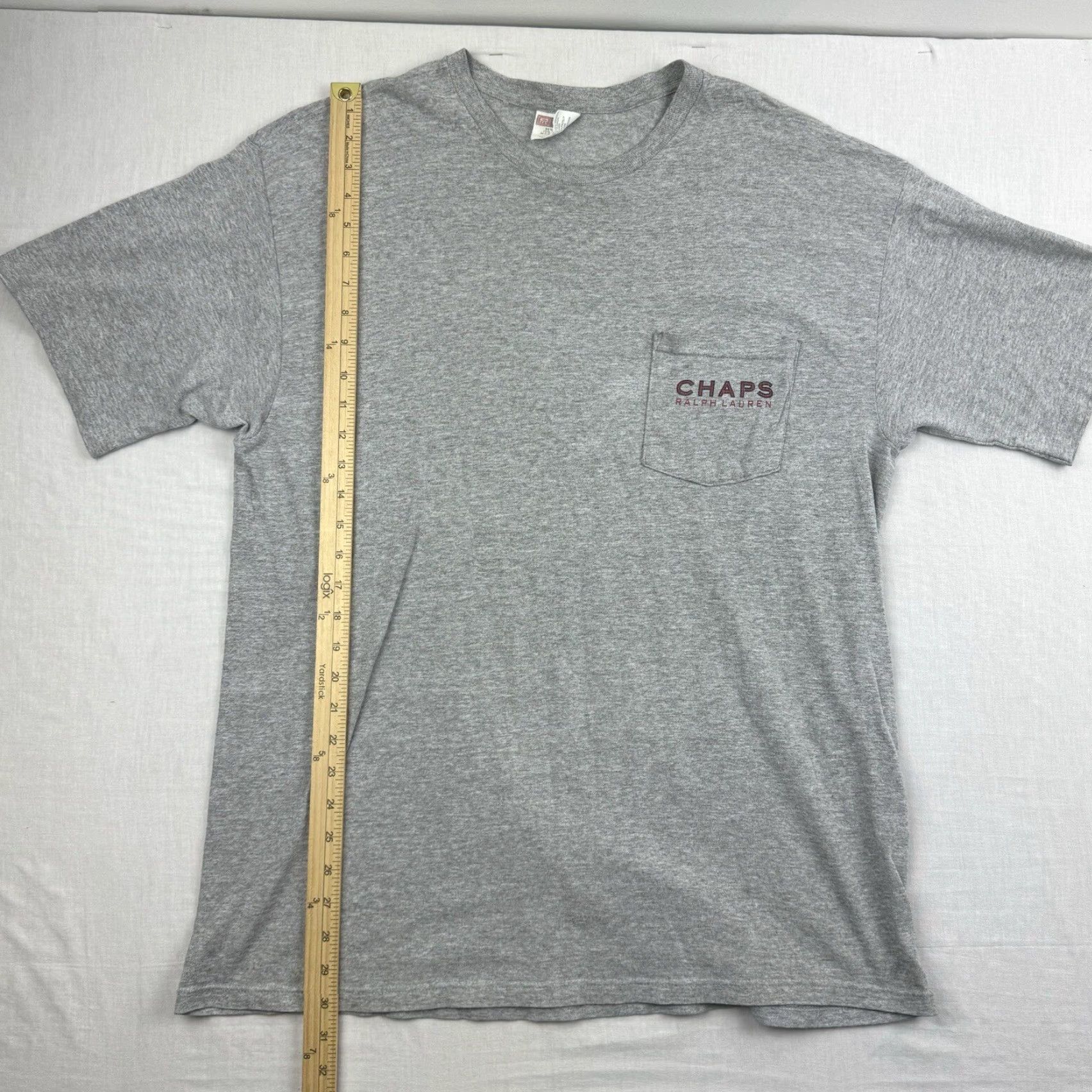 Chaps VINTAGE Chaps Ralph Lauren Shirt Adult Large Gray 90s USA T-Shirt Crew Neck Mens Size US L / EU 52-54 / 3 - 6 Thumbnail