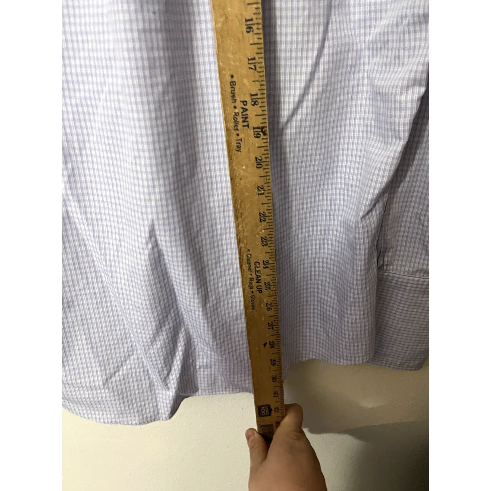 Brooks Brothers Brooks Brothers Classic Dress Shirt Blue Plaid Non-Iron 16-34 Supima Cotton Men Size 42R - 4 Thumbnail