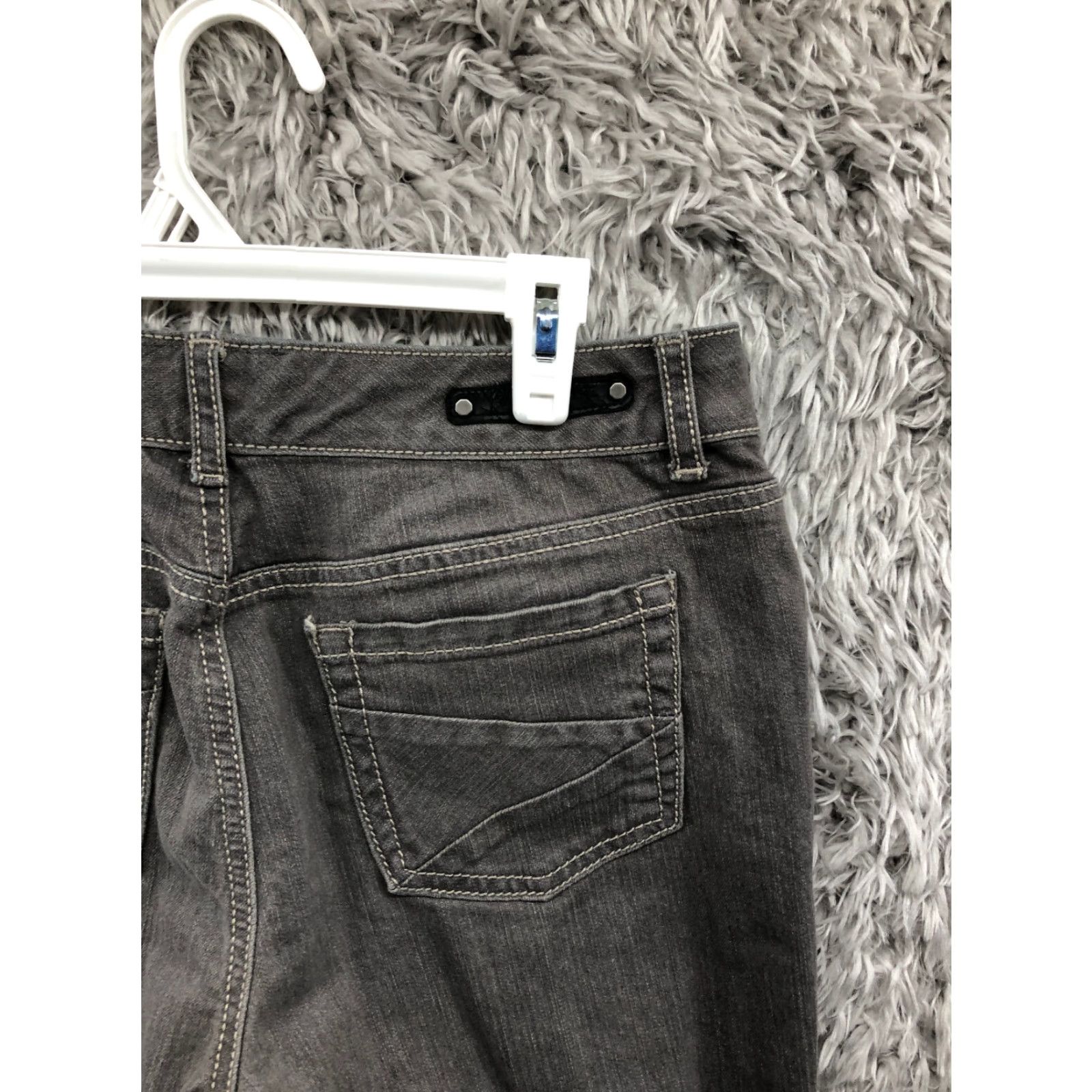 Denime Ruff Hewn Jeans Size 8 Womens Mid Rise Dark Wash Gray Denim Size 30" / US 8 / IT 44 - 6 Thumbnail
