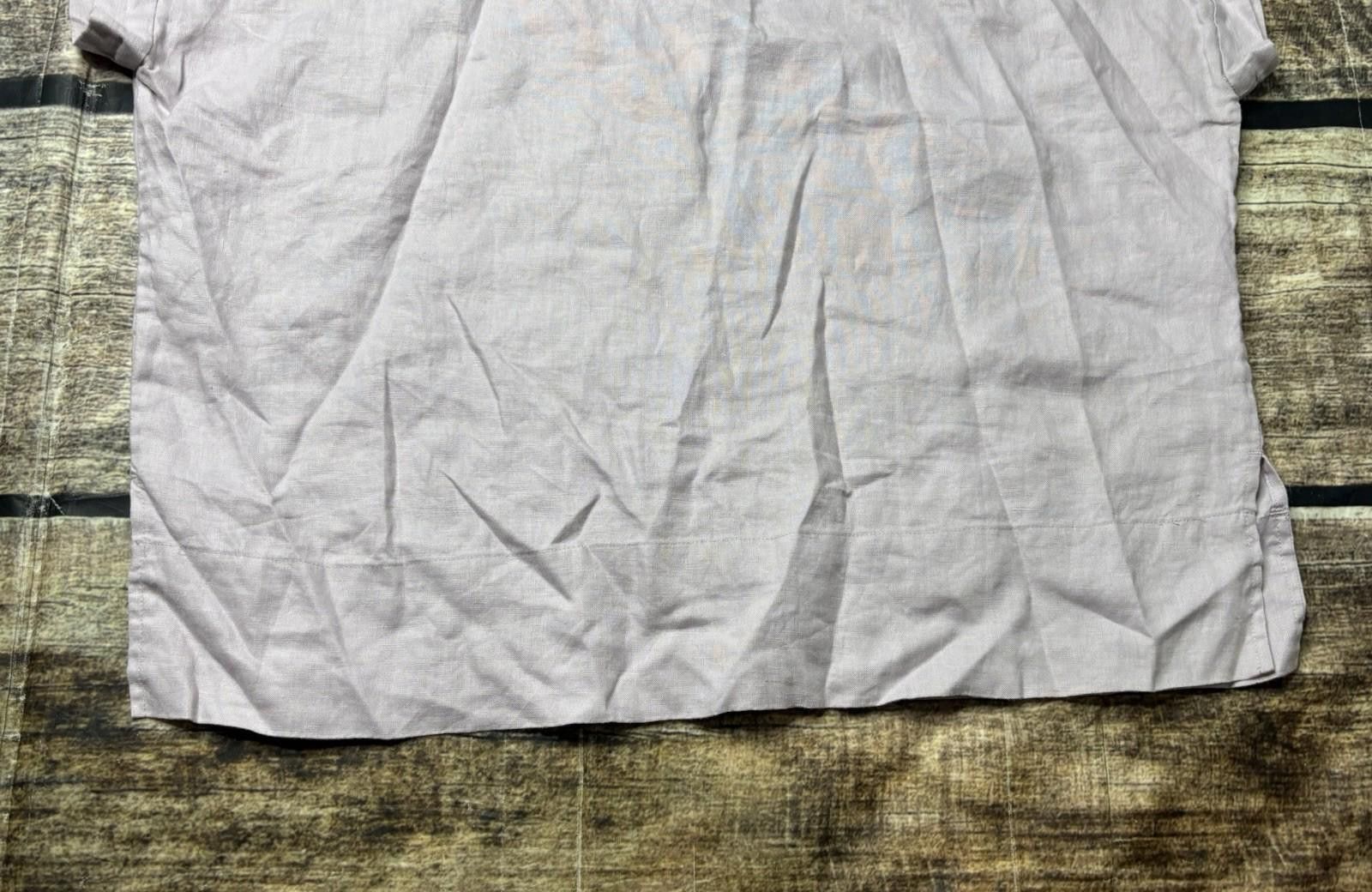 Everlane Everlane Top Womens Size 10 Linen V-Neck Light Lavender Size L / US 10 / IT 46 - 7 Thumbnail