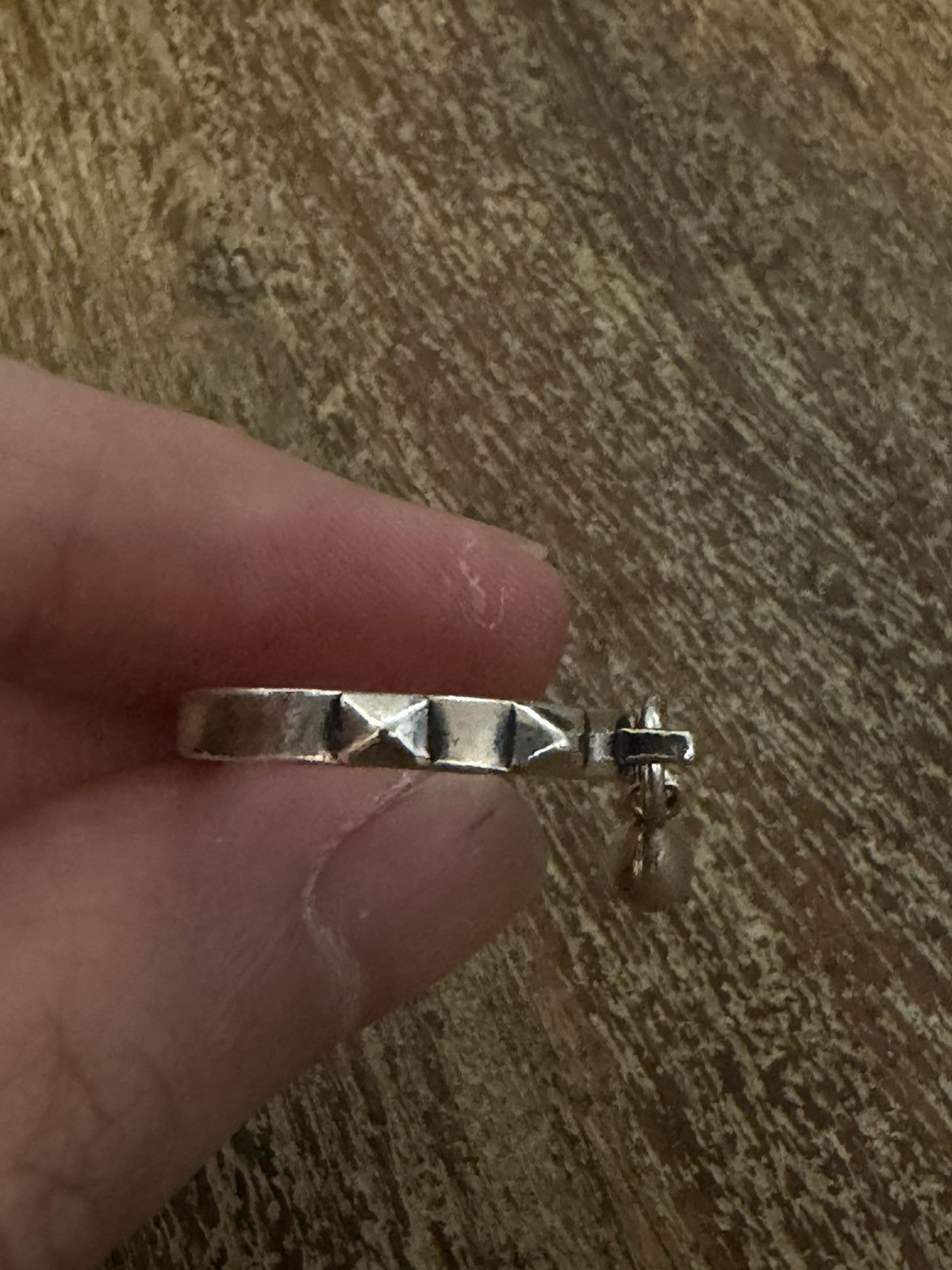 Number (N)ine Tear Drop Studded Ring Size ONE SIZE - 2 Thumbnail