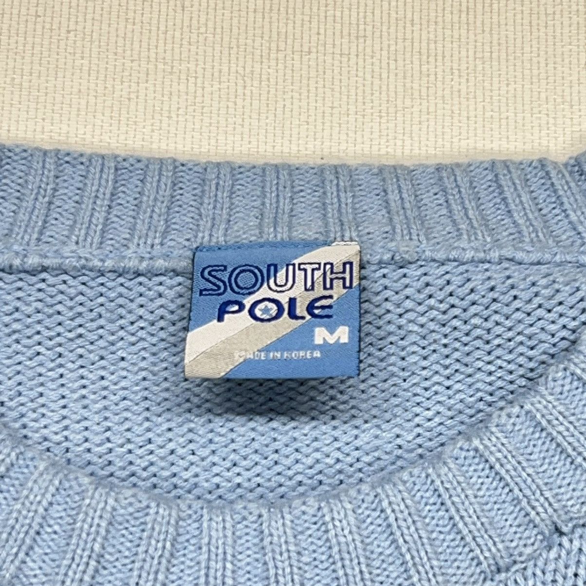 Southpole × Vintage VTG Southpole Sweater Blue White Crewneck Knit Patch Y2K Size US M / EU 48-50 / 2 - 7 Thumbnail