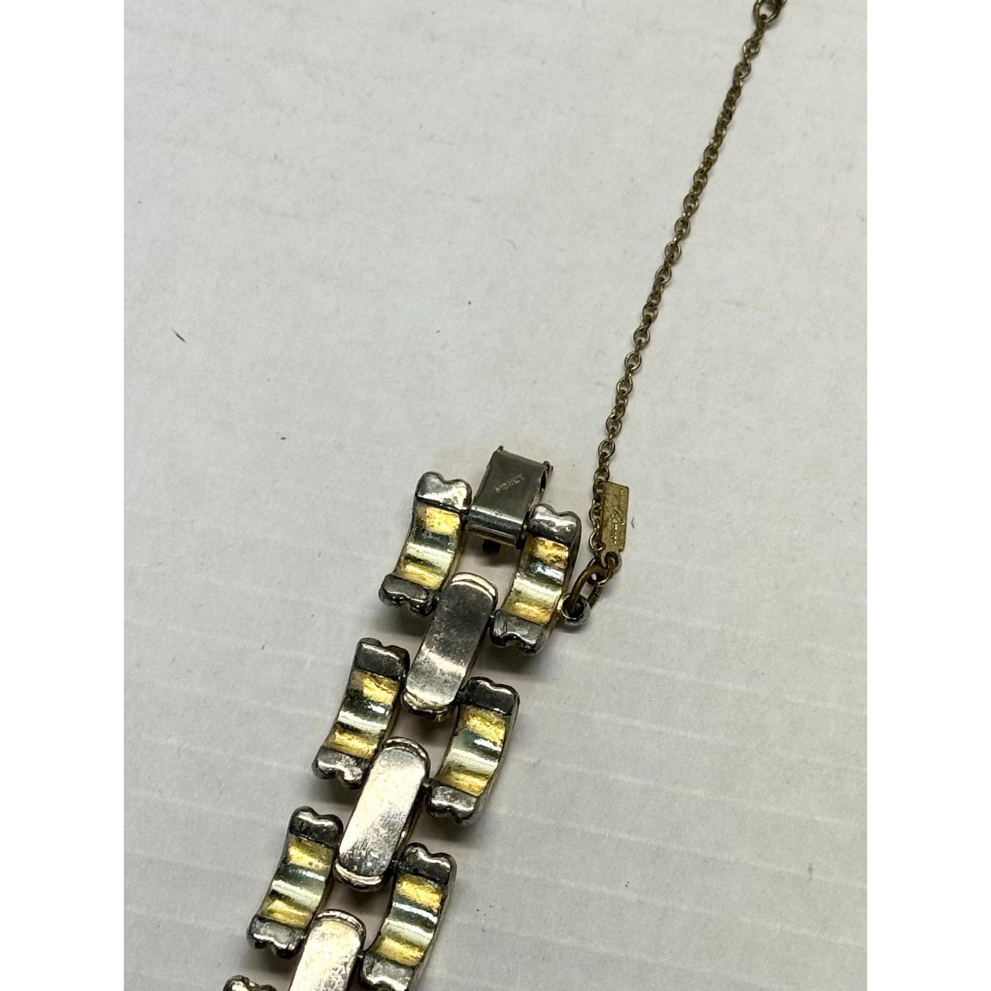 Monet Vintage Monet Jewelry Wide Two Tone Bracelet Size ONE SIZE - 7 Thumbnail