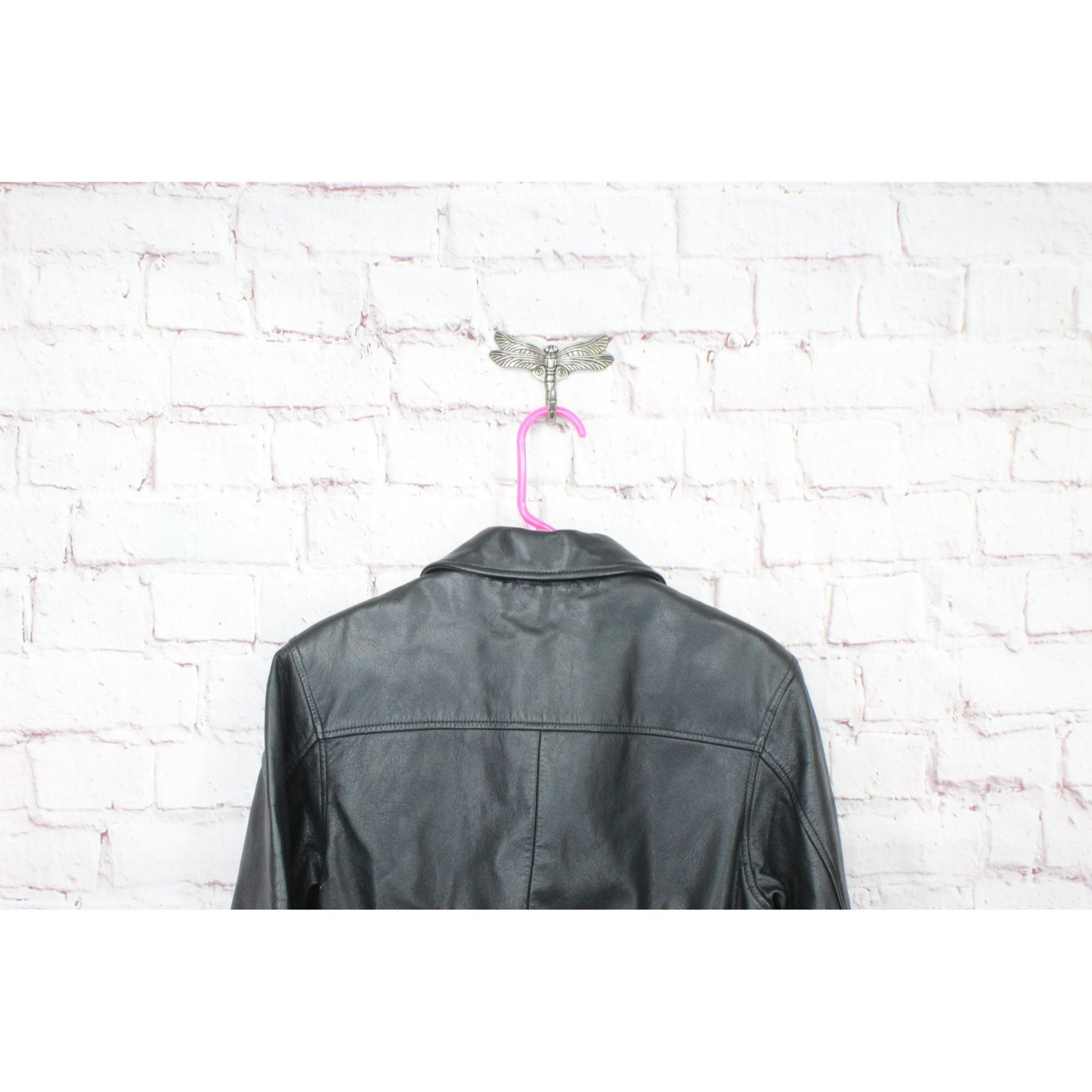 Leather Pelle Studio Women's Black Soft Leather Full Zipper Jacket Size M / US 6-8 / IT 42-44 - 8 Thumbnail