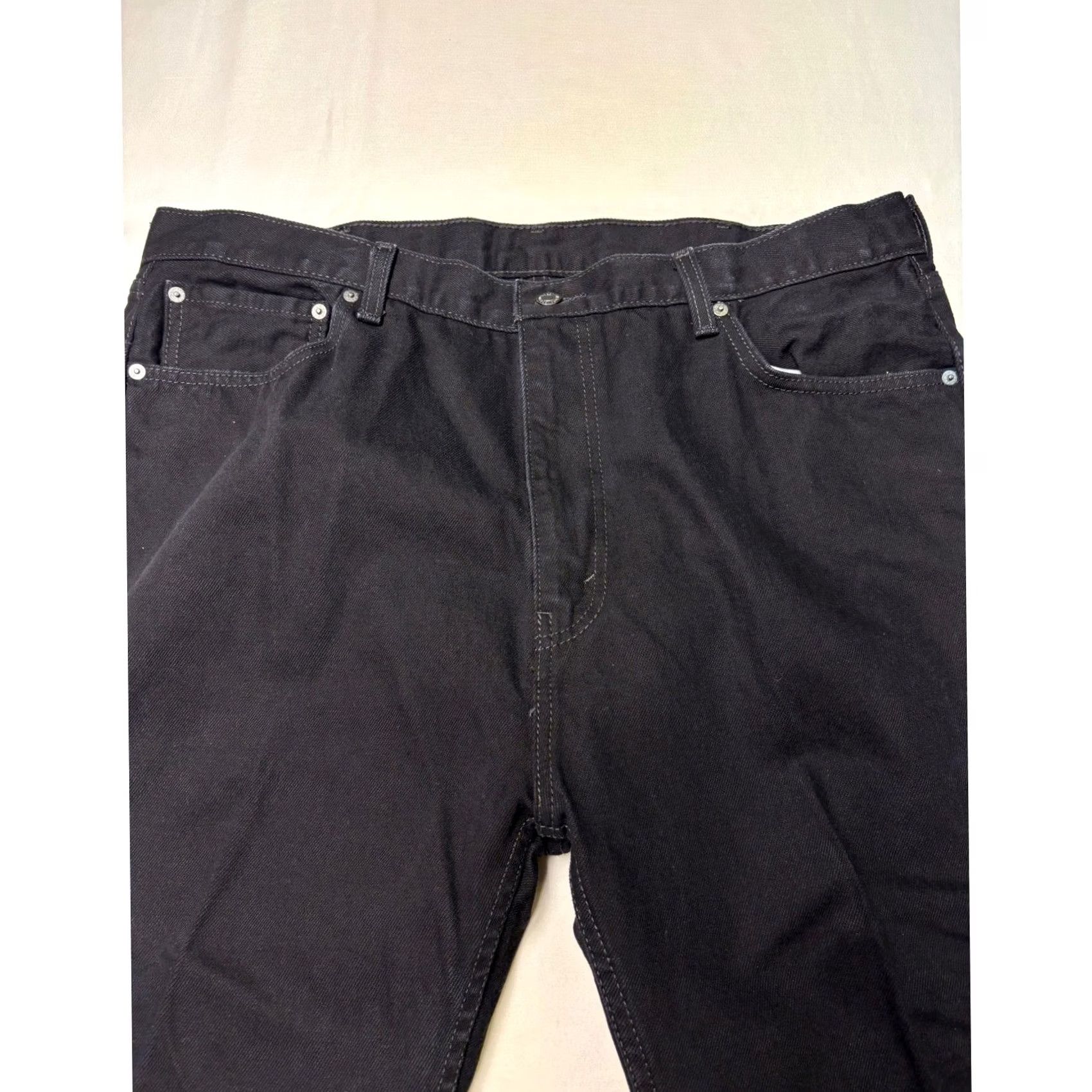 Levi's VINTAGE Levis 505 Regular Fit Black Jeans Mens W42 L28 Straight Leg Denim 00505-0260 Size US 42 / EU 58 - 2 Thumbnail