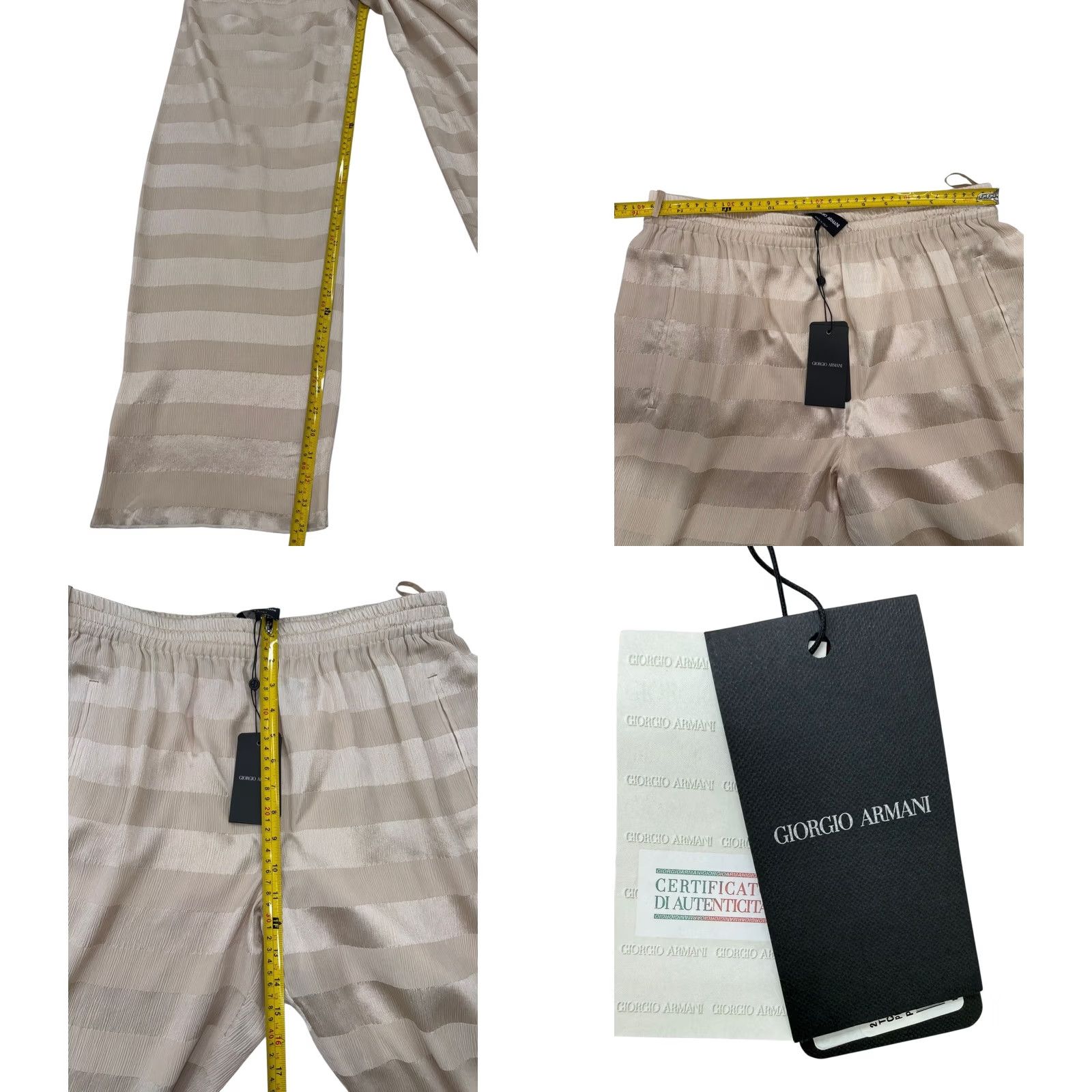 Giorgio Armani Giorgio Armani Men's Beige Cotton Drawstring Pants IT46 BNWT Shirt? (adjusted) Size 32" / US 10 / IT 46 - 8 Thumbnail