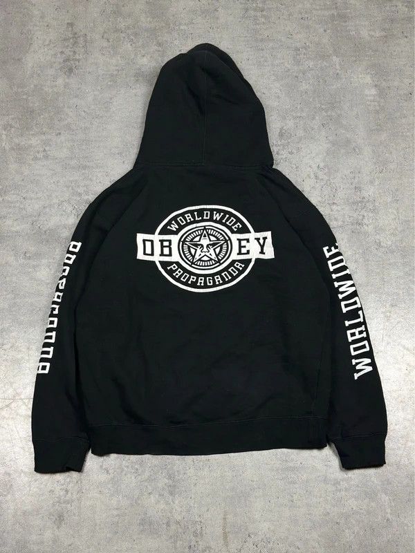 Obey worldwide propaganda black hoodie 2016 era