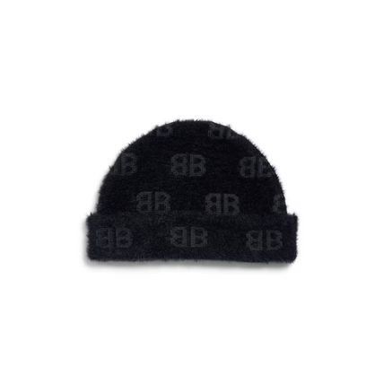Balenciaga o1la1rc1a0226 Size: XS / Furry Beanie Hat / Cap In Black Size ONE SIZE - 2 Thumbnail