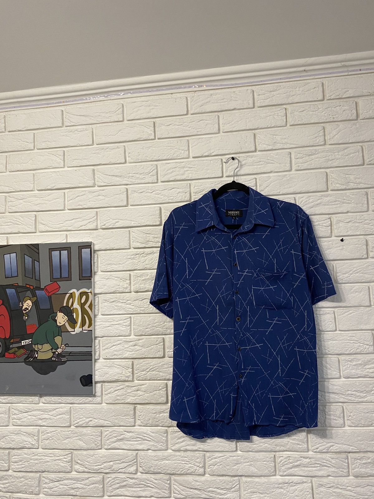 Vintage Vintage Versace Classic Viscose Shirt Size US L / EU 52-54 / 3 - 1 Thumbnail