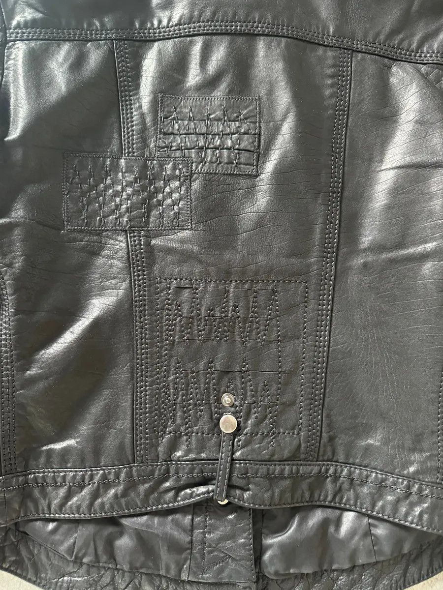 Designer × Marithe + Francois Girbaud × Vintage SS2013 Marithé + François Girbaud Calfwax Black Shadow Jacket Size S / US 4 / IT 40 - 7 Thumbnail