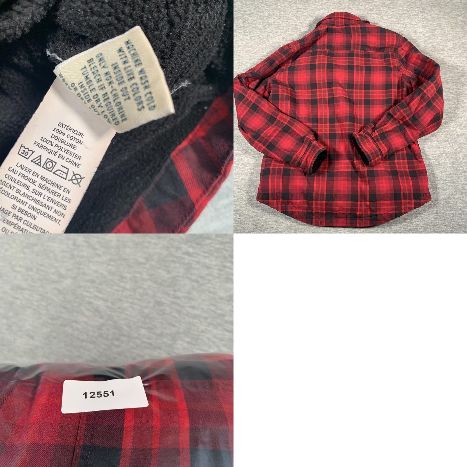 Vintage LL Bean Jacket Mens Medium Red Plaid Fleece Lined Snap Front Outdoor Workwear Size US M / EU 48-50 / 2 - 9 Thumbnail