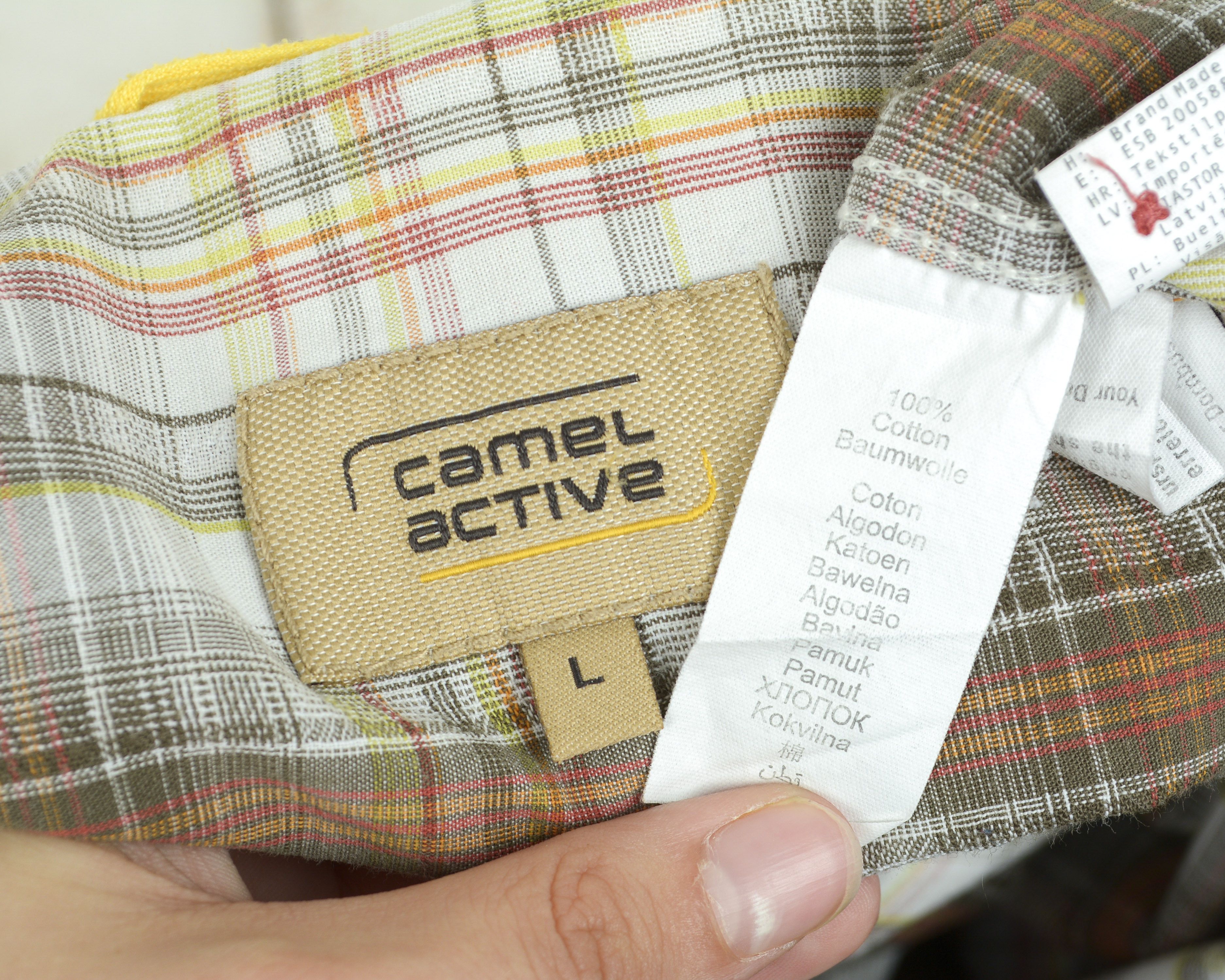camel active Casual L Shirt Cotton Short Sleeved Check Button Up Top Size US L / EU 52-54 / 3 - 2 Thumbnail
