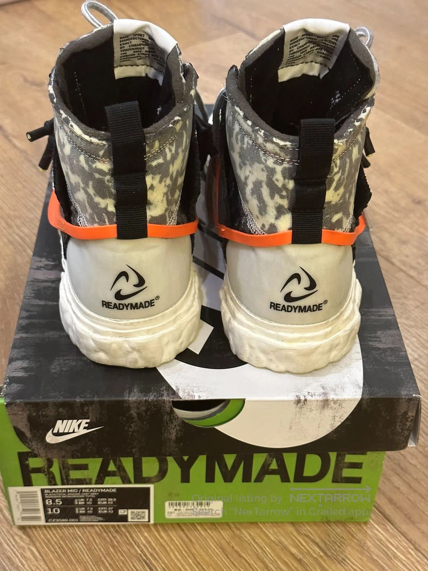 READYMADE Readymade x Nike Blazer Orange Swoosh. Size US 9 / EU 42 - 4 Thumbnail