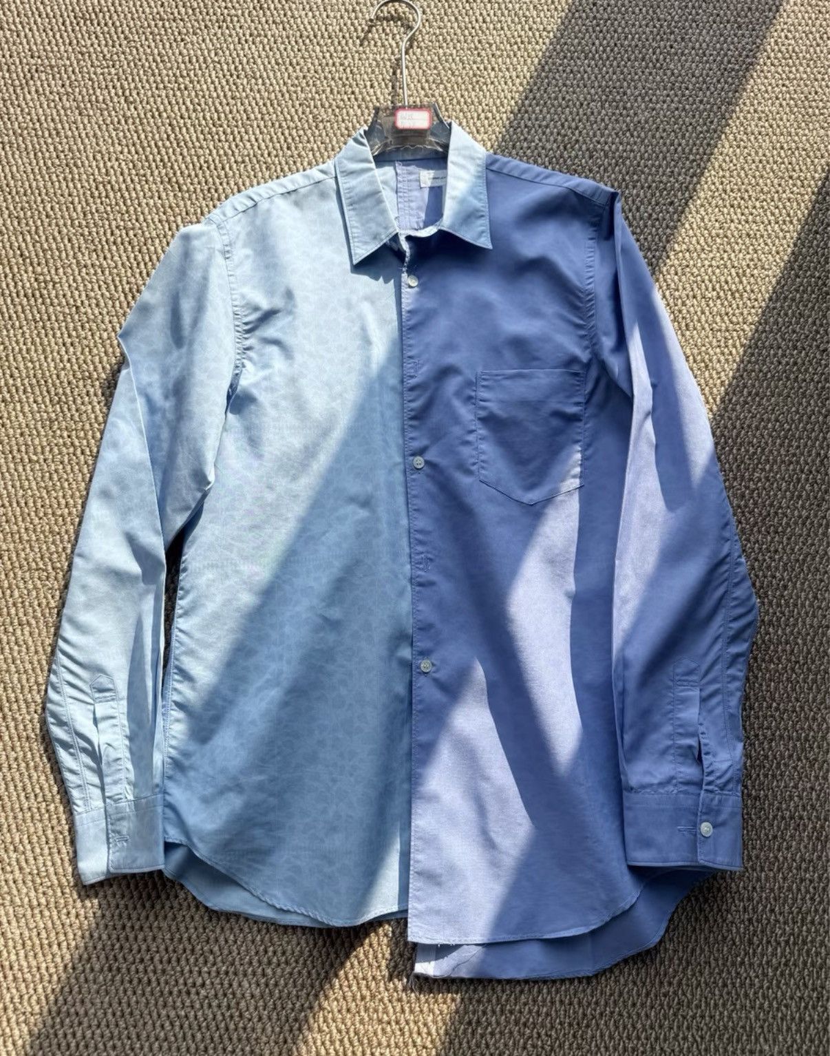 Comme des Garcons COMME des GARÇONS Gradient Blue Jacquard Panel Shirt K23 Size US S / EU 44-46 / 1 - 1 Thumbnail