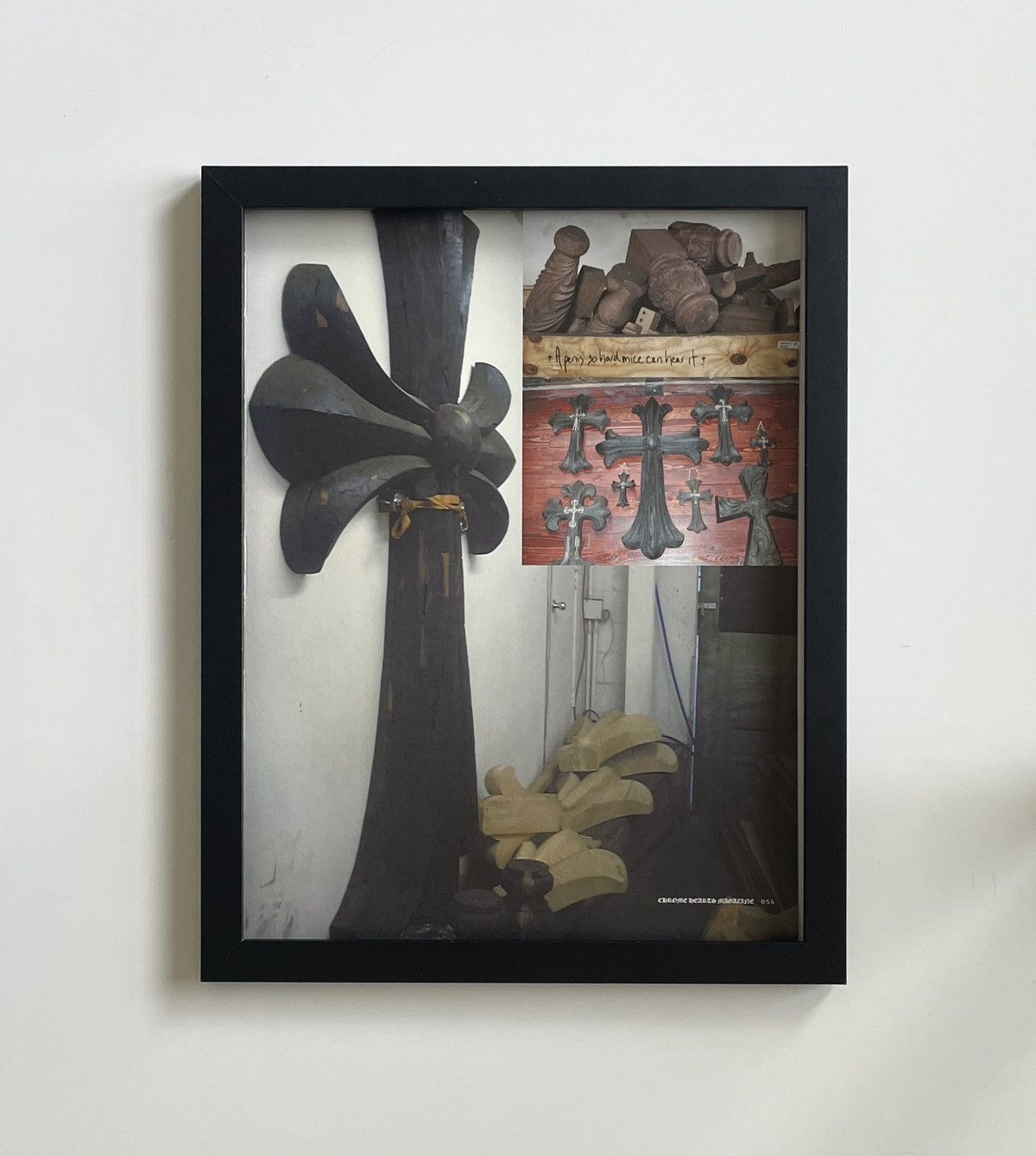 Chrome Hearts Chrome Hearts wooden crosses photo Poster framed 11x14 Size ONE SIZE - 1 Thumbnail